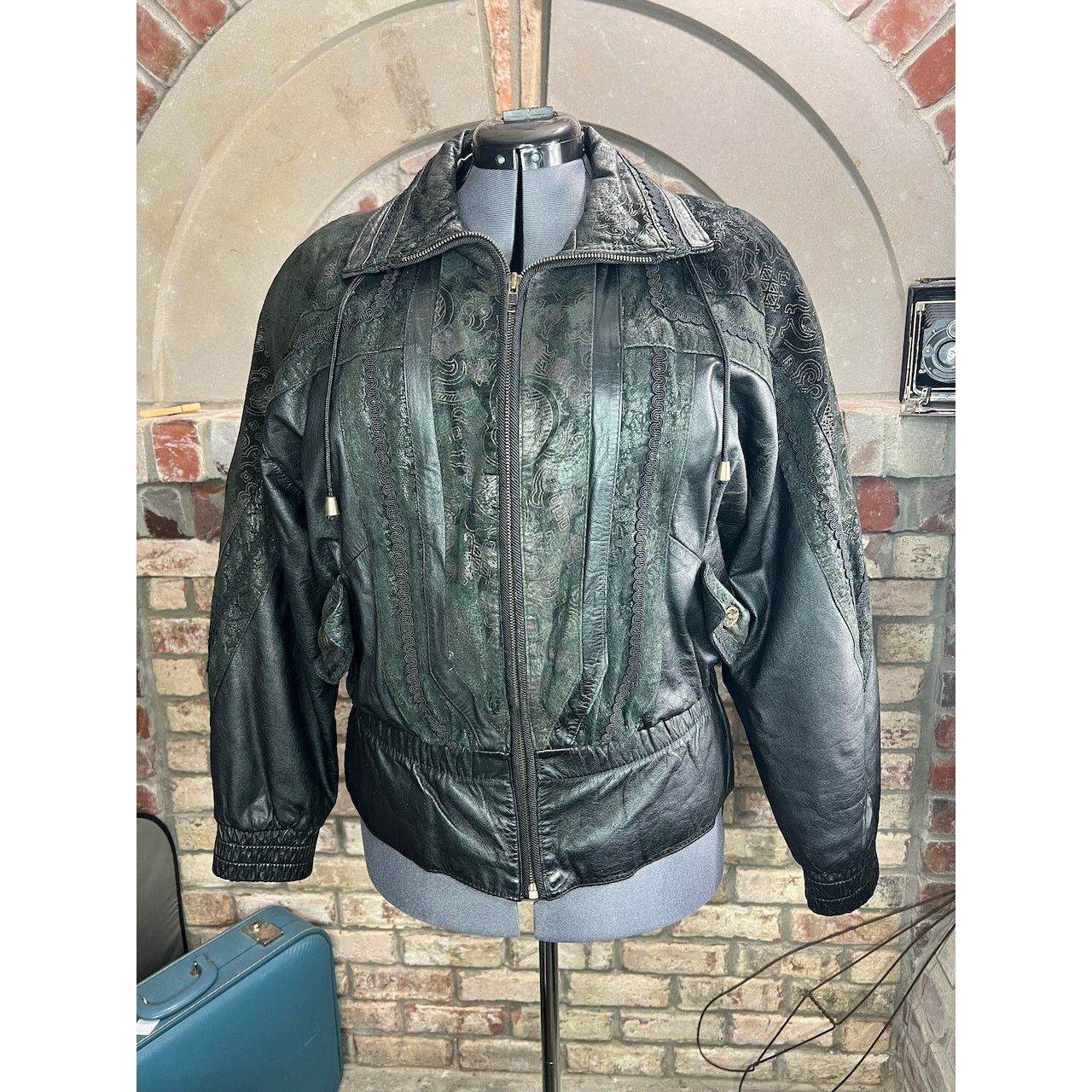 Other badlands leather jacket geometric dolman sleeve 1990s black Size US M / EU 48-50 / 2 - 1 Thumbnail