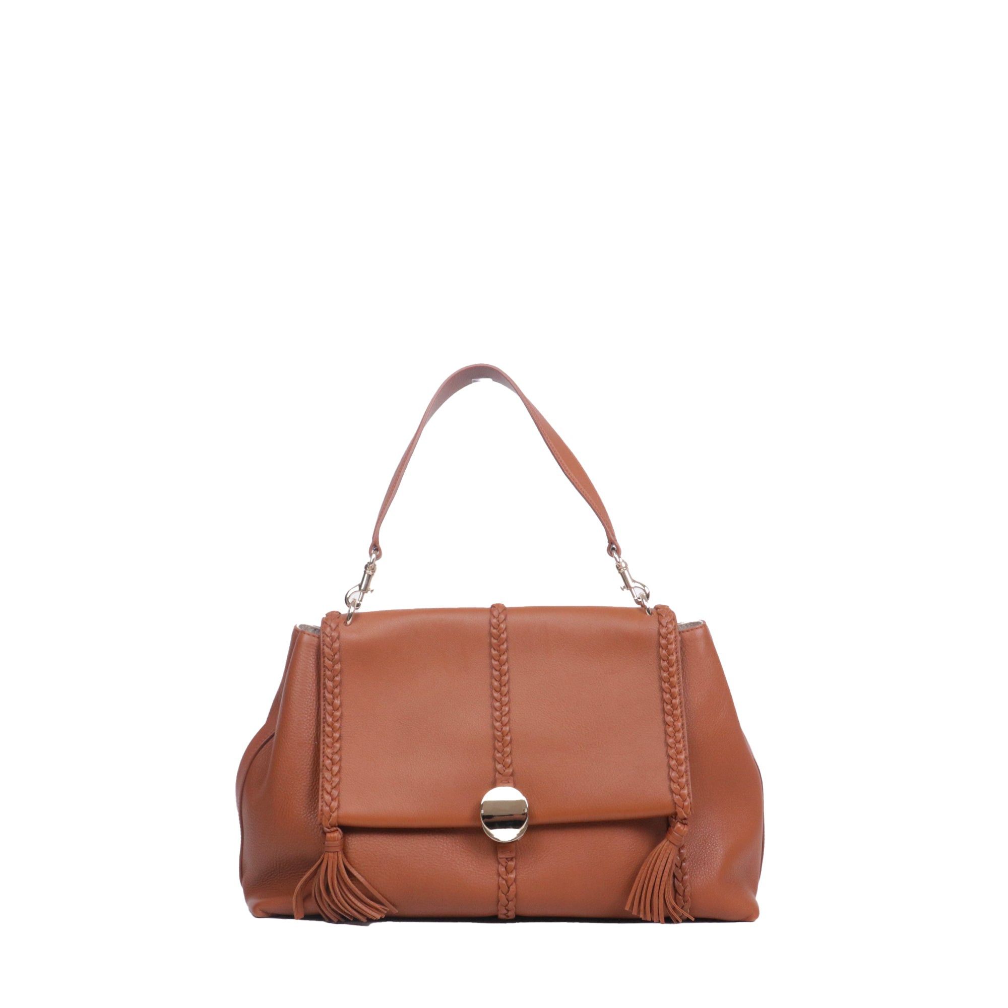 Chloe CHLOÉ - Chloé Pénélope GM shoulder bag in brown grained leather Size ONE SIZE - 1 Thumbnail
