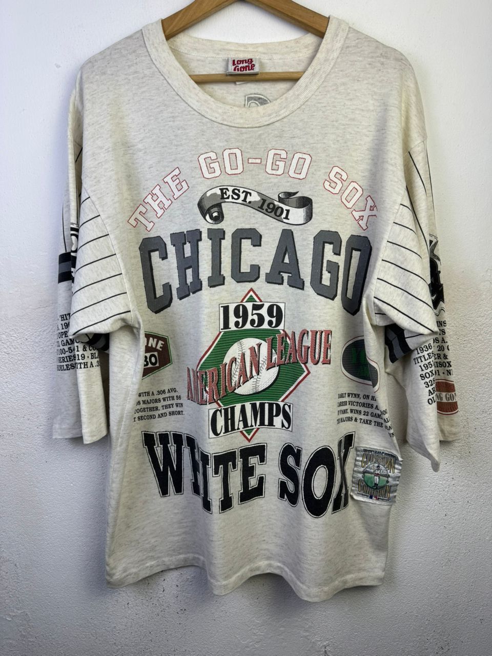 Vintage Vintage 90s THE GO-GO SOX CHICAGO Baseball Over print Tees Size US L / EU 52-54 / 3 - 1 Thumbnail