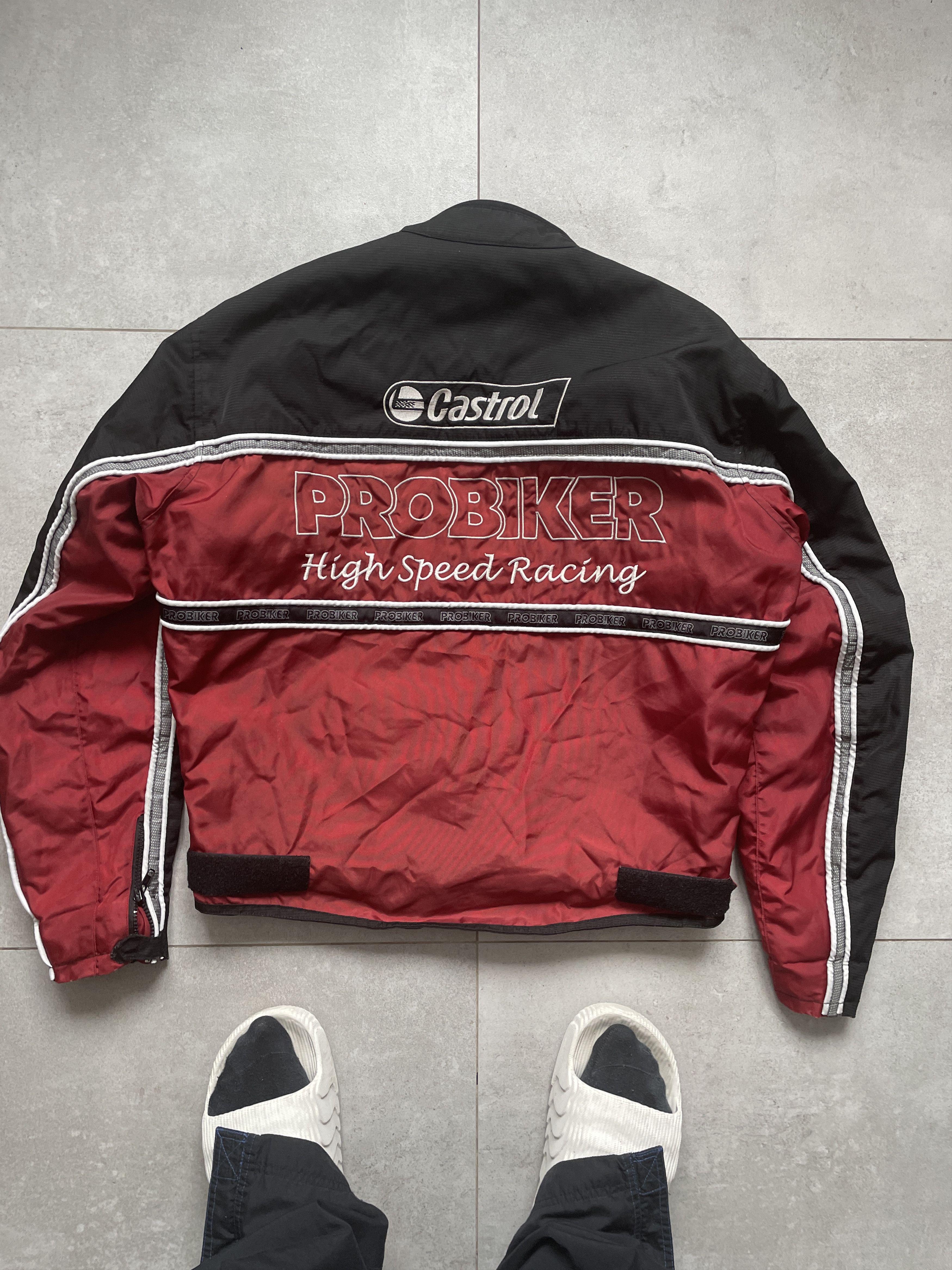 Formula 1 PROBIKER HIGH SPEED RACING MOTO BURGUNDY BLACK JACKET Size US L / EU 52-54 / 3 - 2 Thumbnail