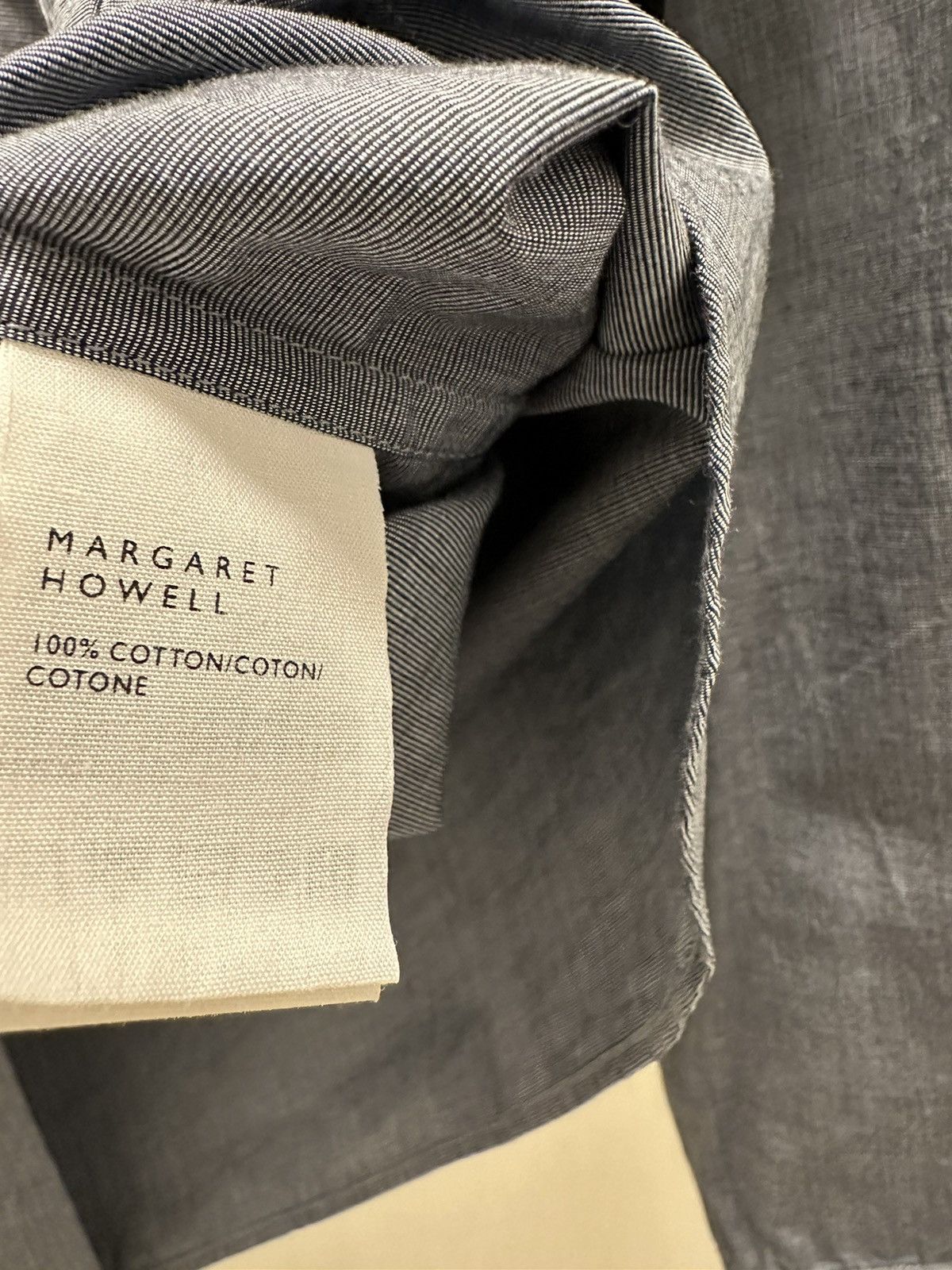 Margaret Howell Odd Pocket Shirt - End on End Cotton - Blue Size US S / EU 44-46 / 1 - 5 Thumbnail