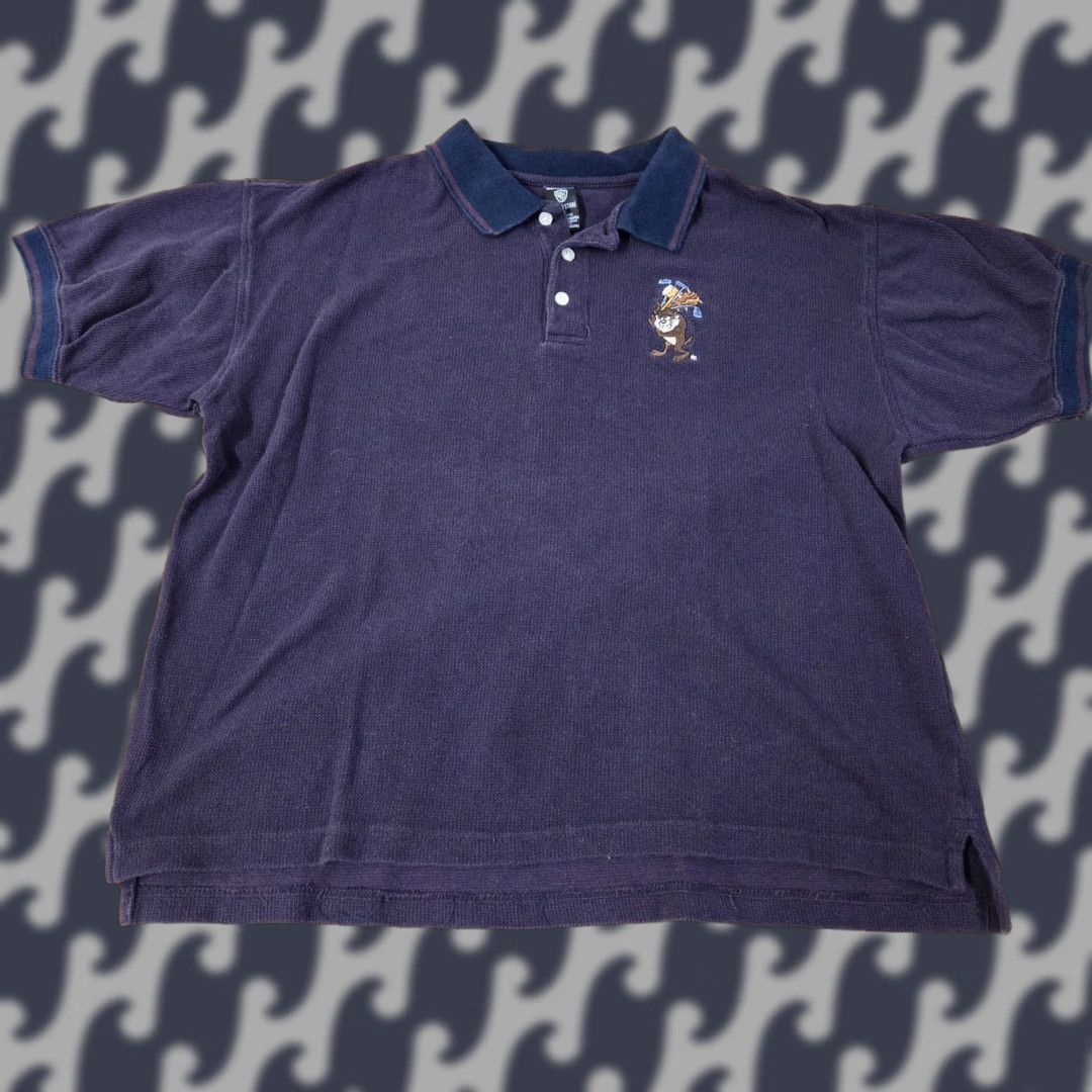 Vintage VINTAGE Warner Bros Polo Shirt Mens M Purple Taz Looney Tunes Embroidered 90s Polo Shirt Mens Size US M / EU 48-50 / 2 - 1 Thumbnail