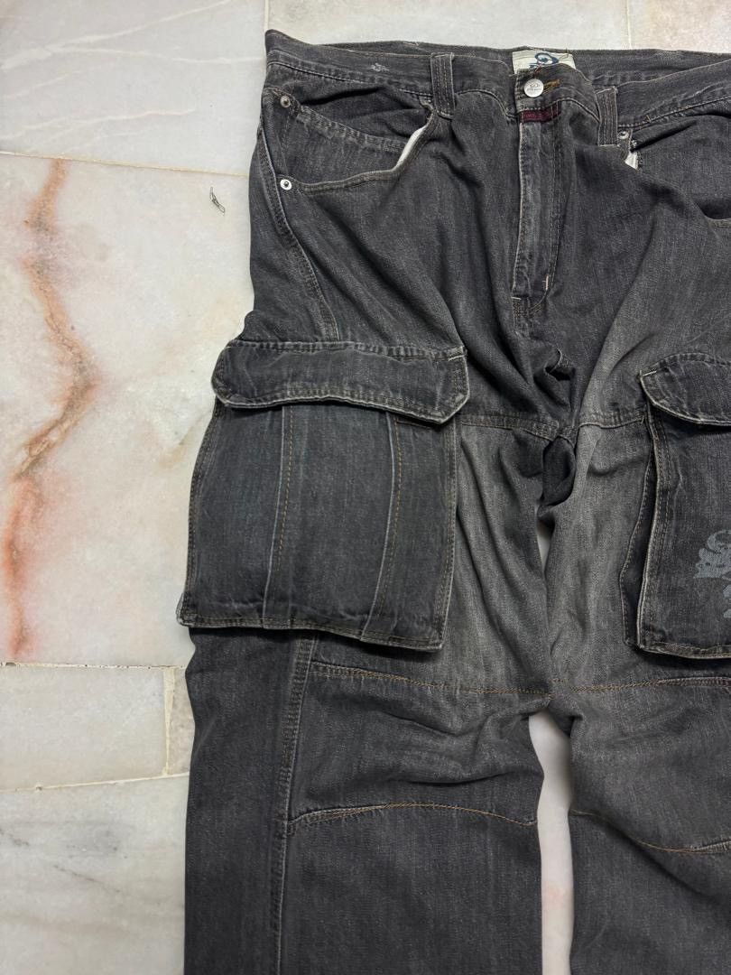 20471120 💥BAGGY💥VINTAGE 90s PIKO INSANE BIG POCKET DISTRESSED DENIM Size US 36 / EU 52 - 3 Thumbnail