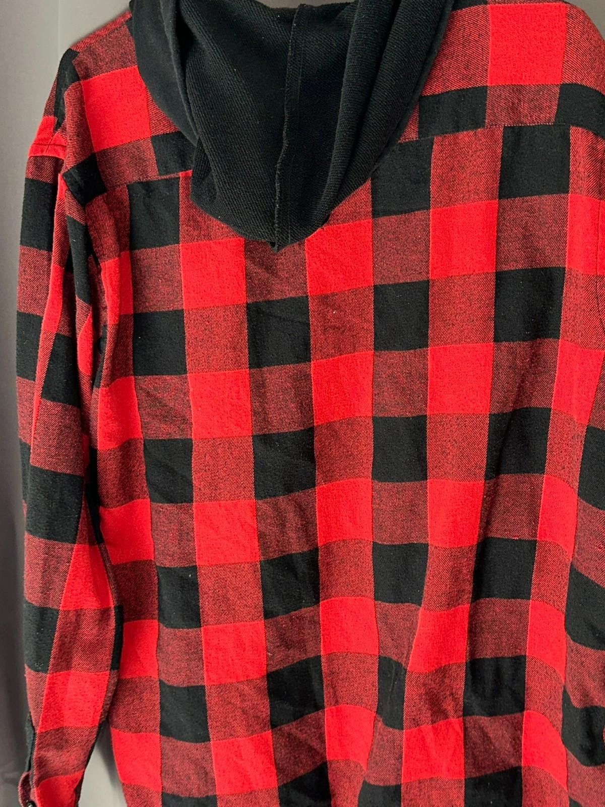 Rocawear Rocawear Flannel Hoodie XL Red Black Plaid Size US XL / EU 56 / 4 - 8 Thumbnail