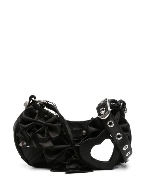 Balenciaga Balenciaga Cagole XS Ruffle Bow Satin Shoulder Bag Size ONE SIZE - 2 Thumbnail