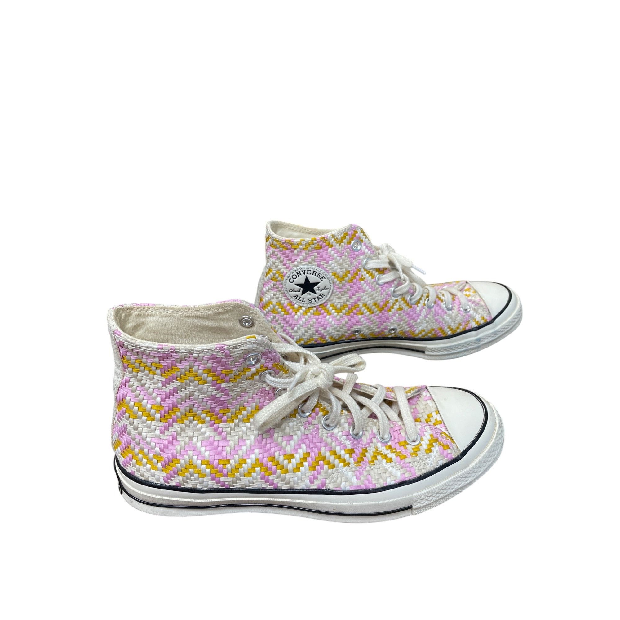 Converse Converse Chuck Taylor All Star Woven High Pink yellow mens 9 Size US 9 / EU 42 - 4 Thumbnail