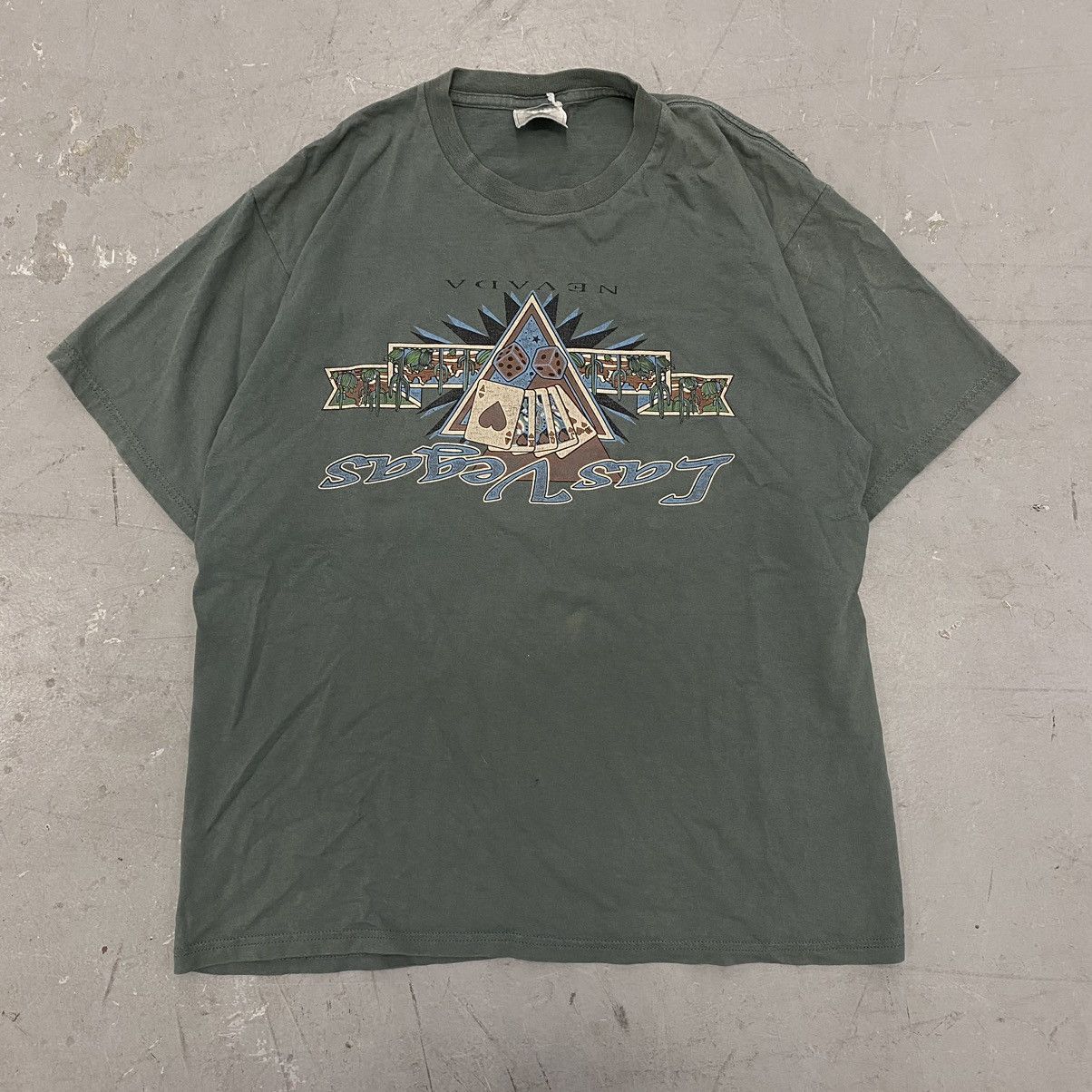 Nike × Vintage Vtg 90s Nike Las Vegas MISPRINT ERROR TEE Rare Size US M / EU 48-50 / 2 - 1 Thumbnail