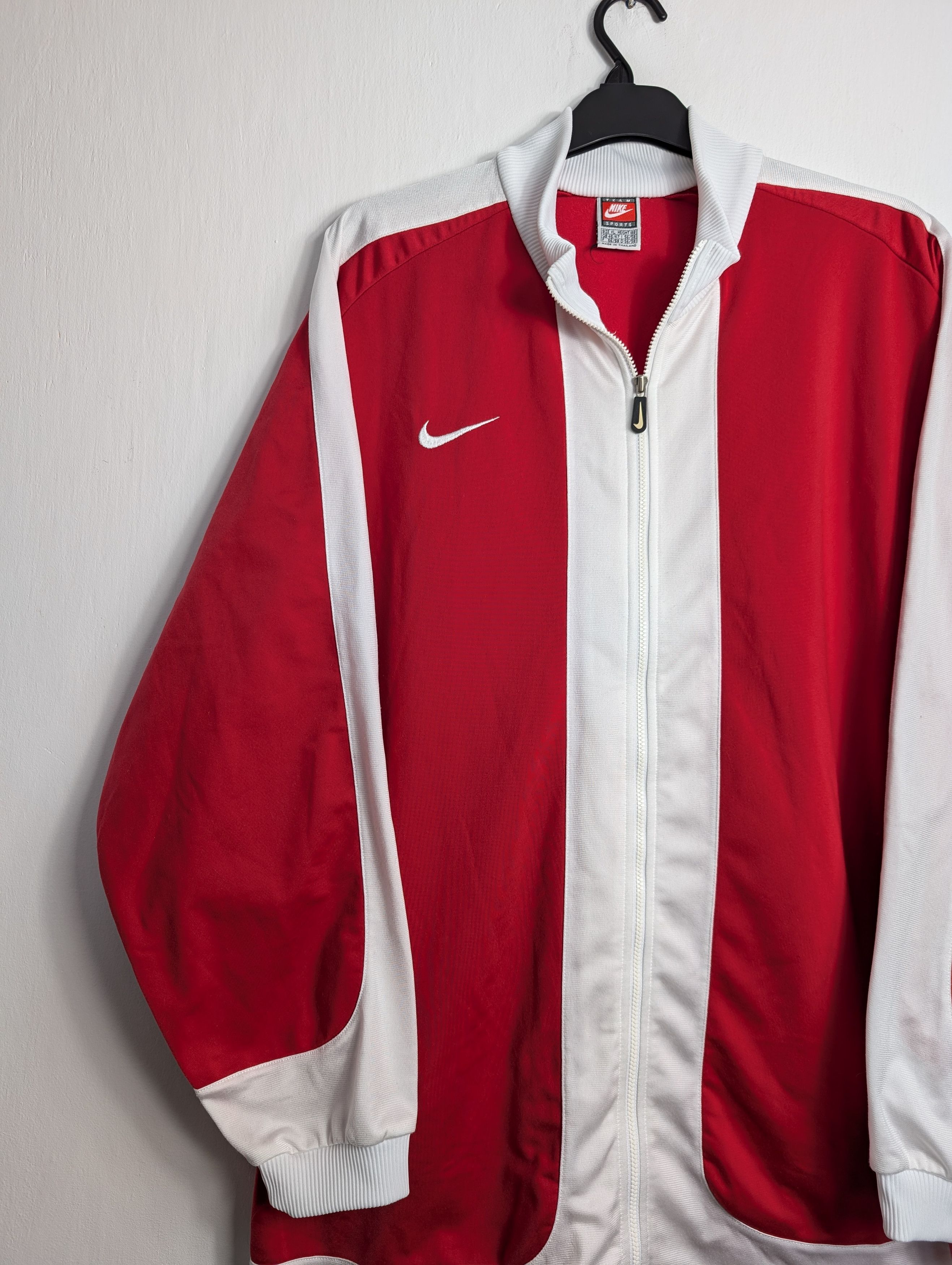 Nike Vintage Nike Team Track Jacket Red White Baggy Y2K XL Size US XL / EU 56 / 4 - 2 Thumbnail