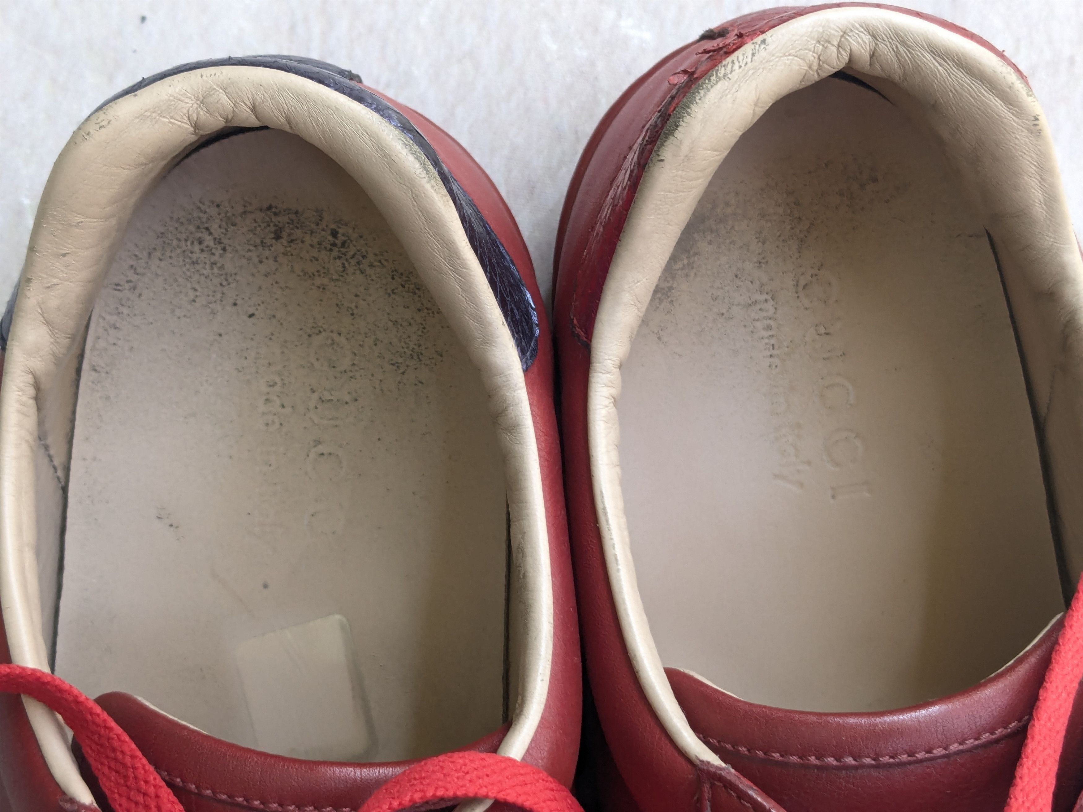 Gucci Gucci Ace Sneakers 9.5 Red Leather Low 429446 Size US 9.5 / EU 42-43 - 3 Thumbnail