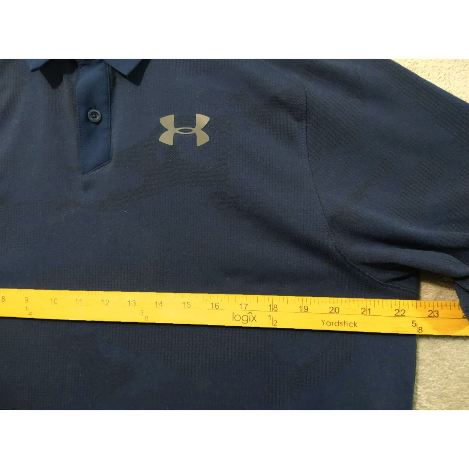 Under Armour Under Armour Shirt Polo Mens L Blue Camouflage HeatGear Short Sleeve Casual Sports Golf Size US L / EU 52-54 / 3 - 4 Thumbnail