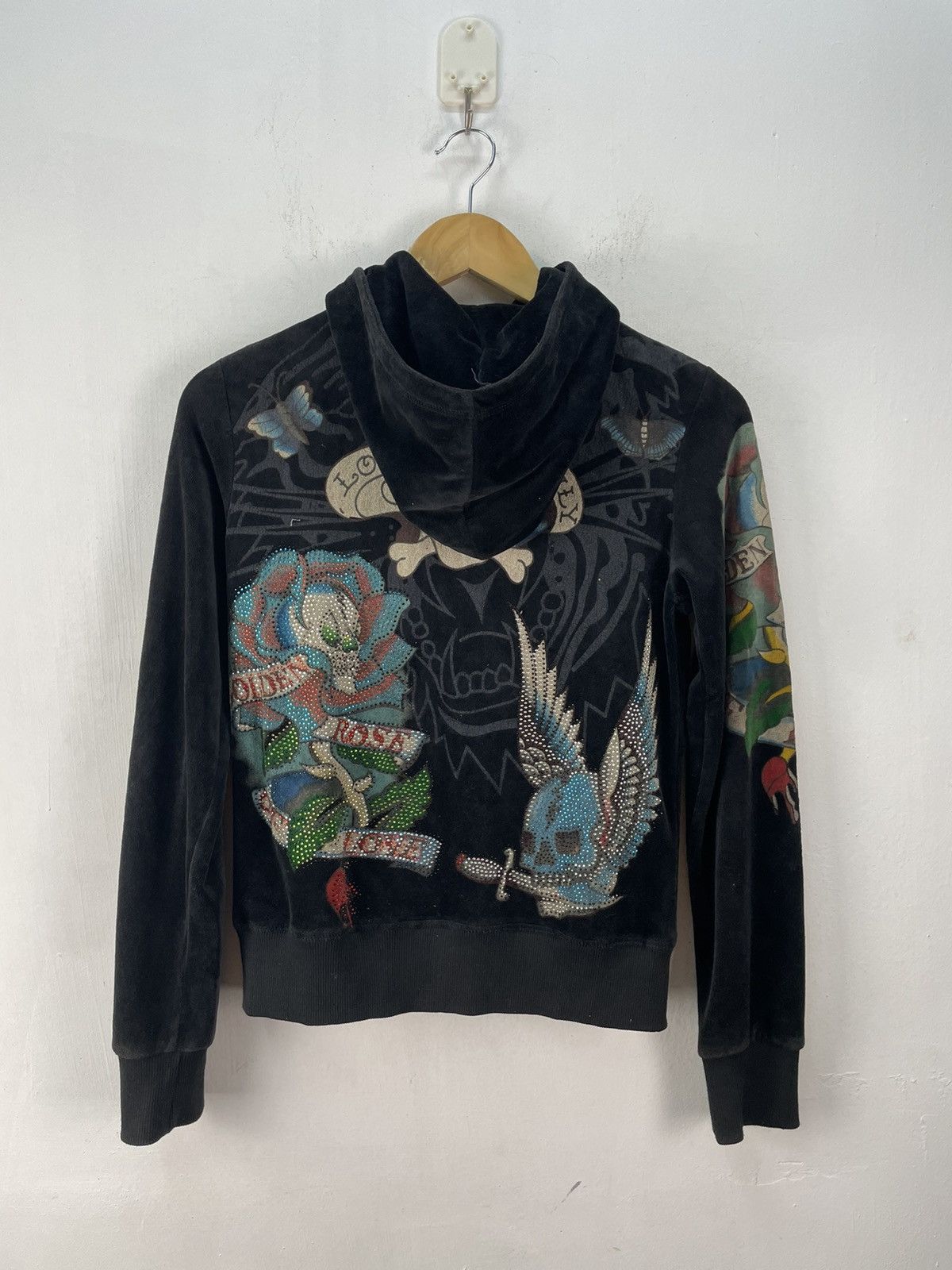Christian Audigier Christian Audigier Ed Hardy Hoodie Zipper Velvet Size US S / EU 44-46 / 1 - 4 Thumbnail