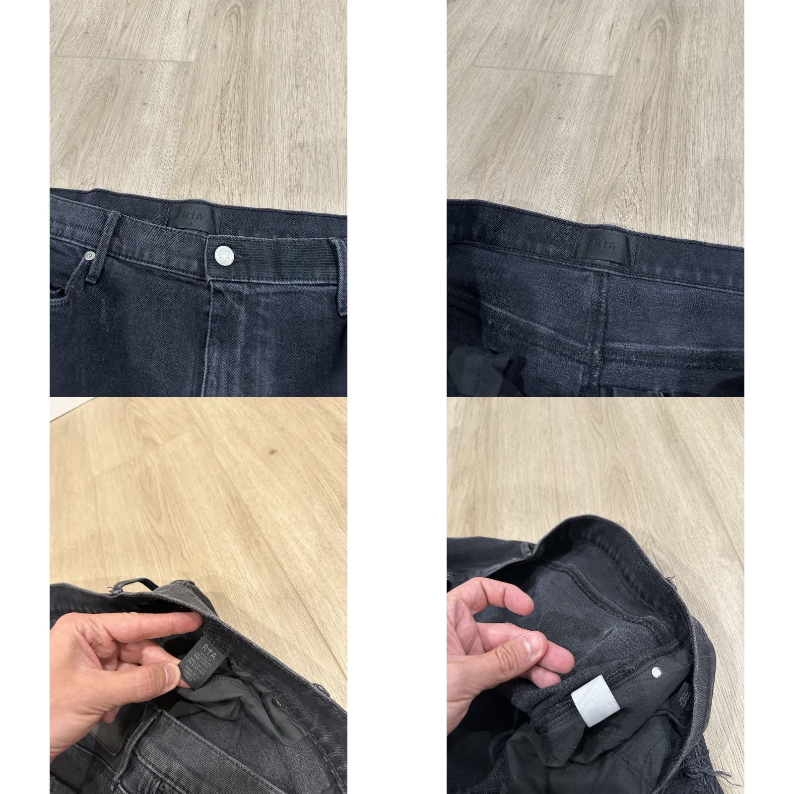 Rta RTA Jeans Slim Black 38x34 Men Jeans Slim Skinny 5-Pocket Denim Cotton Regular Inseam 34 Vintage No Size US 38 / EU 54 - 8 Thumbnail