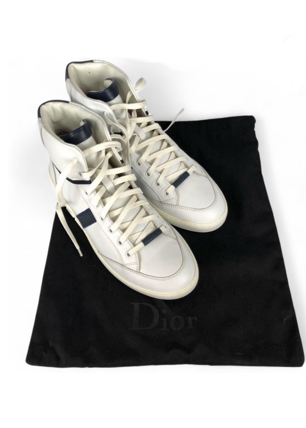 Dior × Hedi Slimane Dior Homme 05SS White Hi-top Sneakers | Grailed