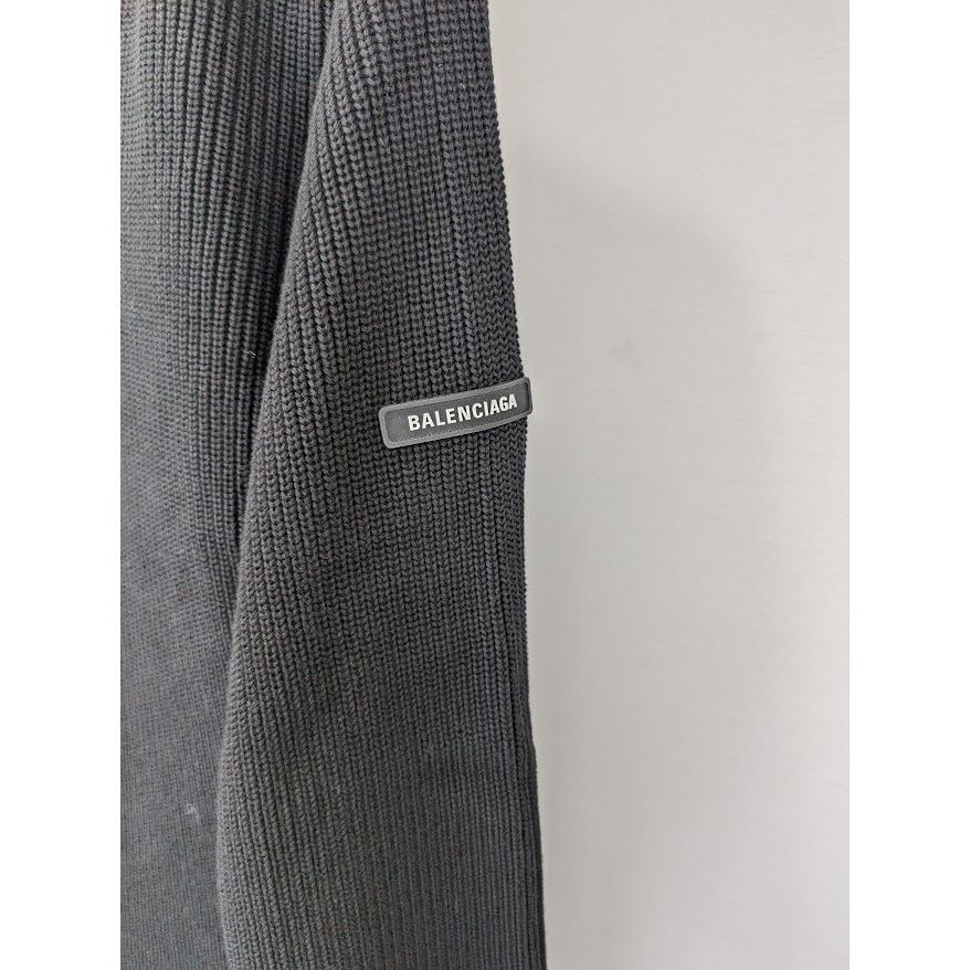 Balenciaga o1rshd1 Wool Rib Knitwear Layered T-Shirt V-Neck Black/White Size US S / EU 44-46 / 1 - 5 Thumbnail