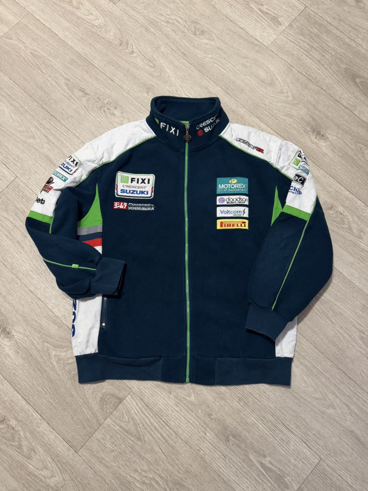 Vintage 🔷Vintage Suzuki Racing Fleece Jacket 90s🔷 Size US L / EU 52-54 / 3 - 1 Thumbnail
