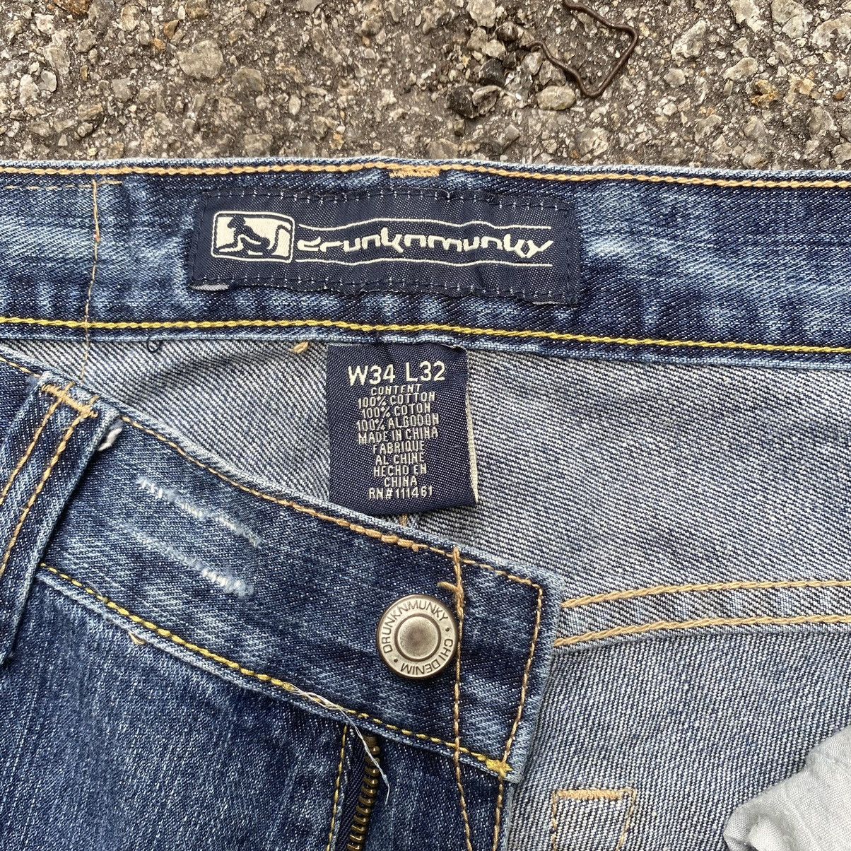 DrunknMunky × Southpole Vintage Y2K Drunkn Munky Denim Faded Baggy Jeans Size US 34 / EU 50 - 5 Thumbnail