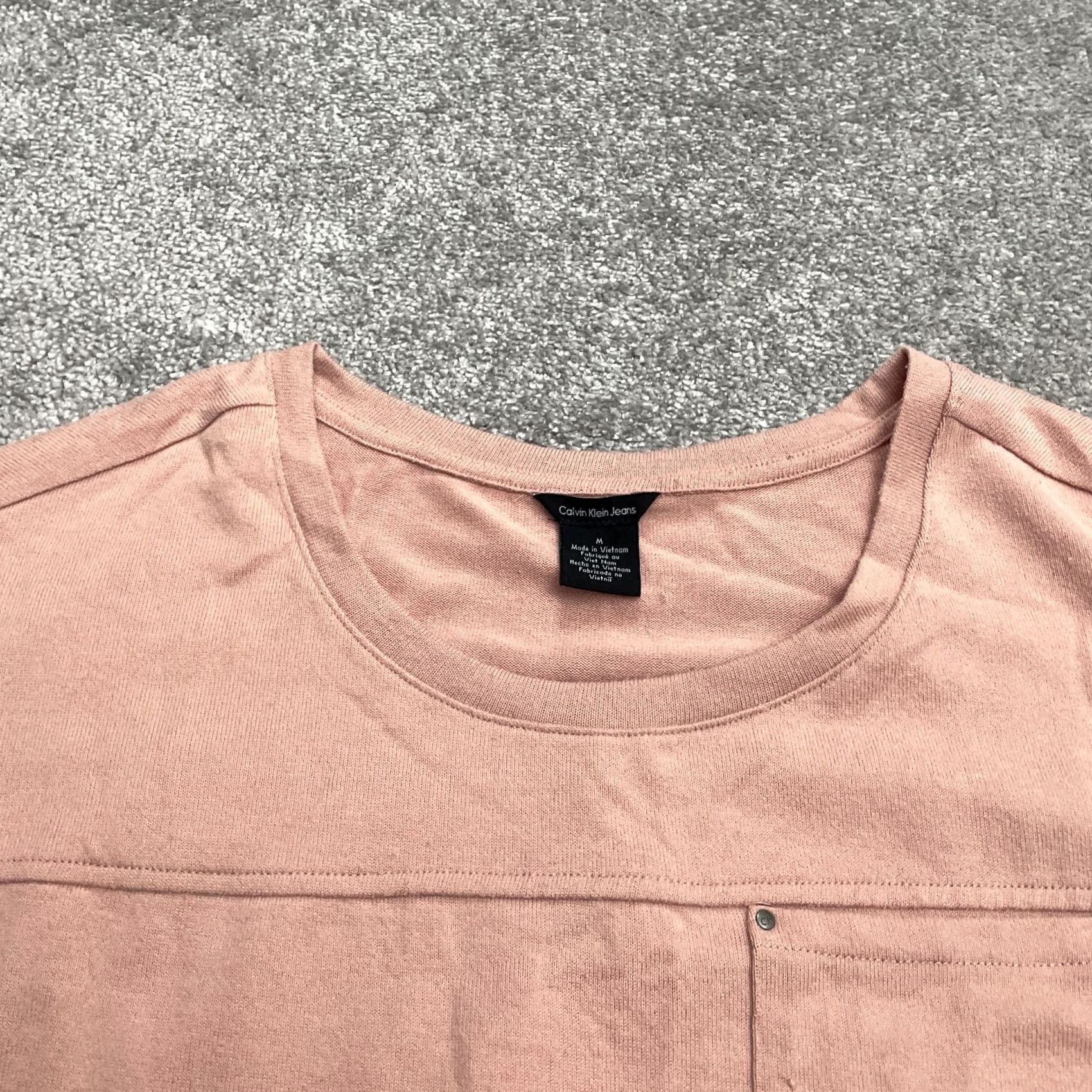 Calvin Klein Calvin Klein Jeans Pullover Sweater Womens M Pink Round Neck Pockets Casual Size M / US 6-8 / IT 42-44 - 3 Thumbnail