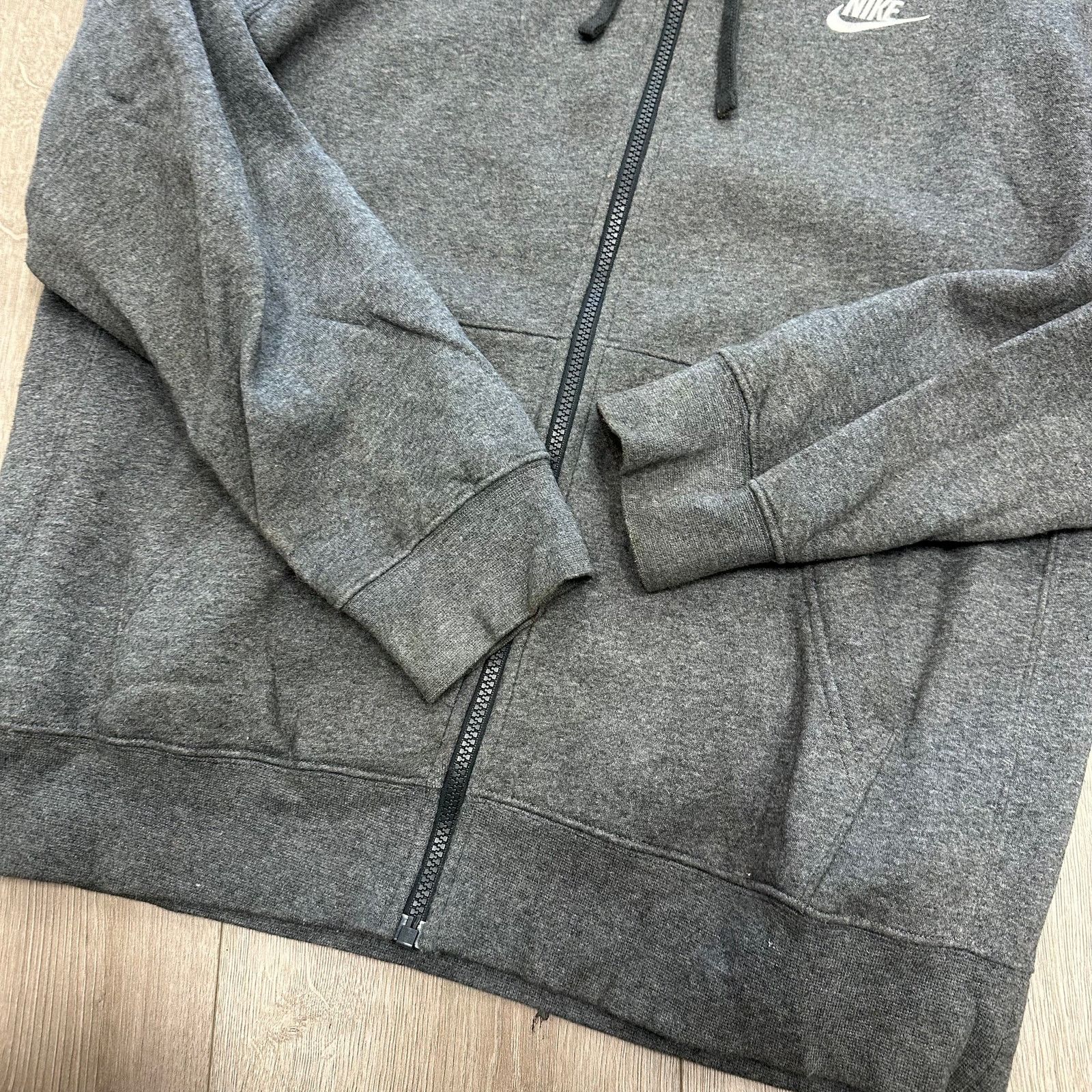 Nike Nike Sportswear Fleece Full-Zip Hoodie Sweater Gray Medium Size US M / EU 48-50 / 2 - 6 Thumbnail