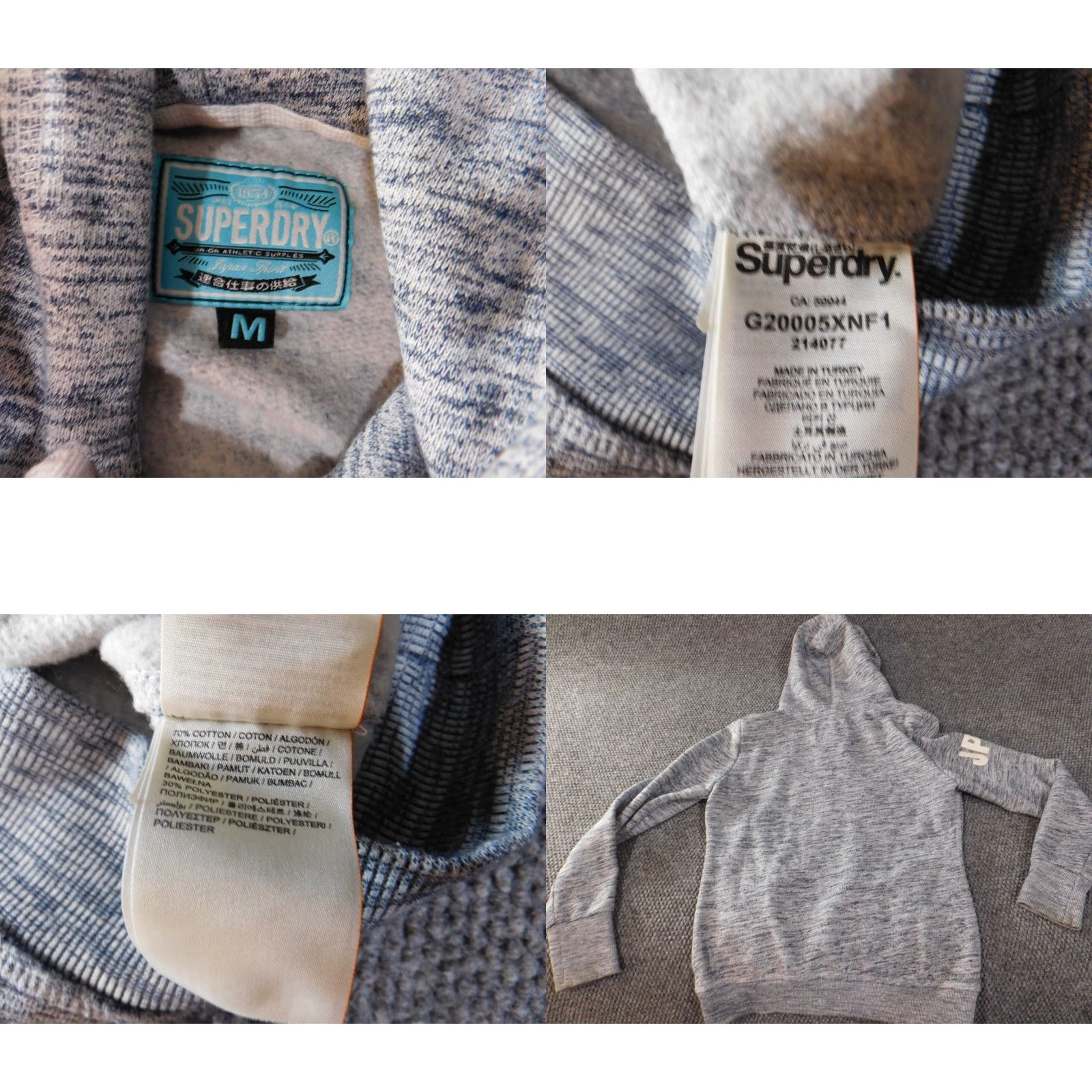 Superdry Superdry Womens Hoodie Medium Blue pullover graphic sweatshirt classic stretch Size M / US 6-8 / IT 42-44 - 8 Thumbnail