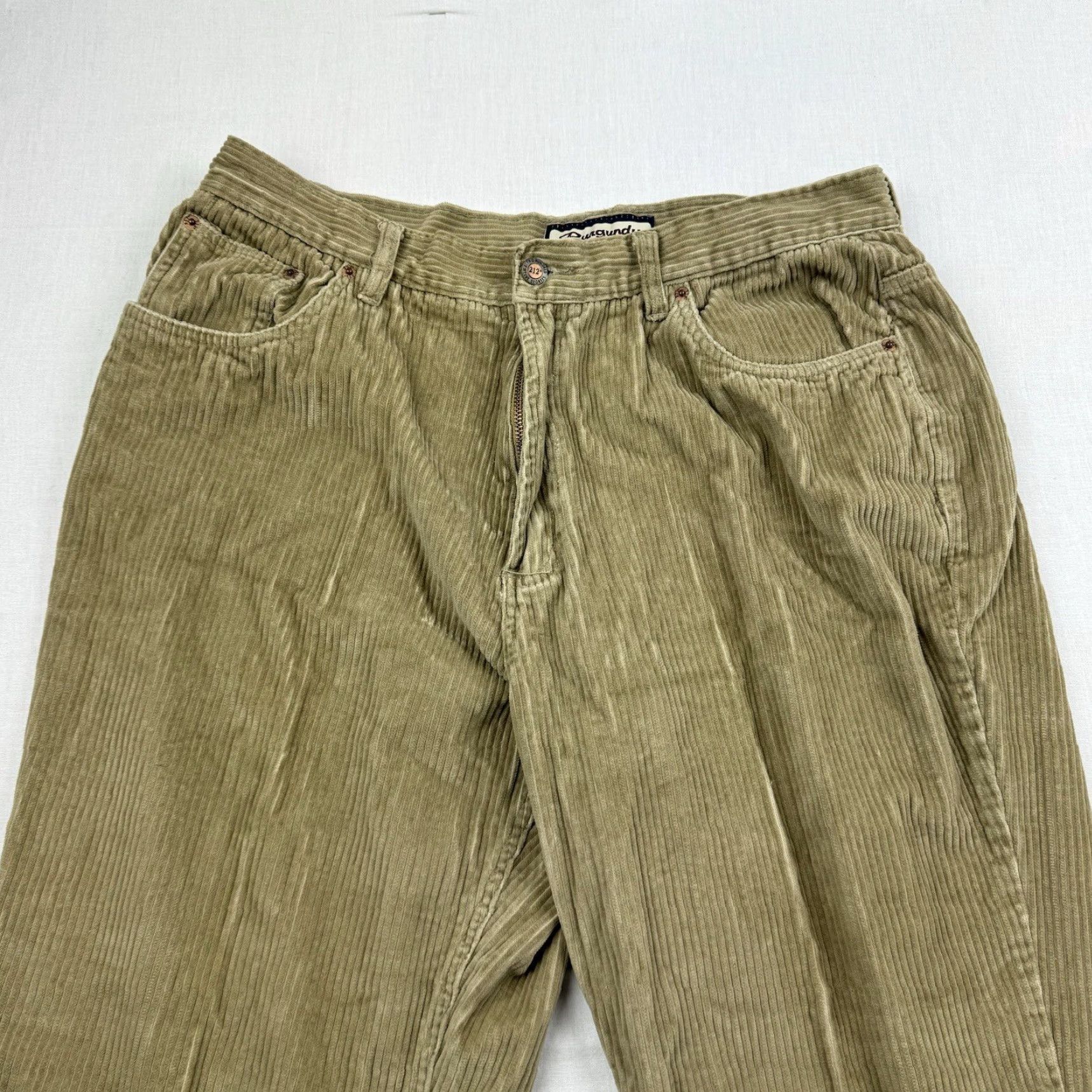 Vintage Vintage 212 Degree Burgundy Corduroy Pants Adult 38x32 Tan Baggy Skater Y2K Size US 38 / EU 54 - 2 Thumbnail