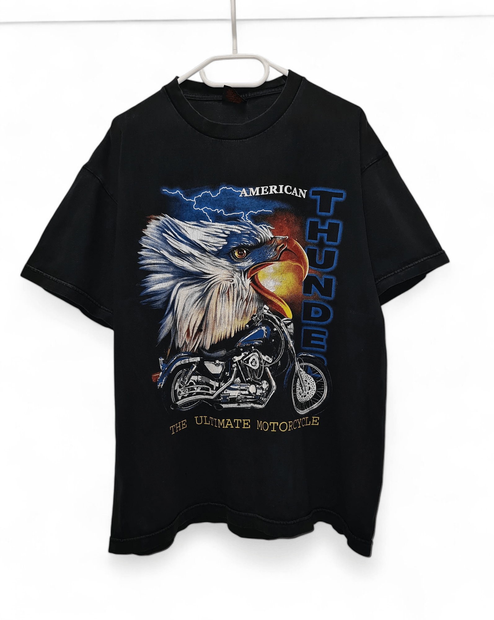 Vintage Vintage 90s American Thunder Eagle Bike T-Shirt tee XL Size US XL / EU 56 / 4 - 2 Thumbnail