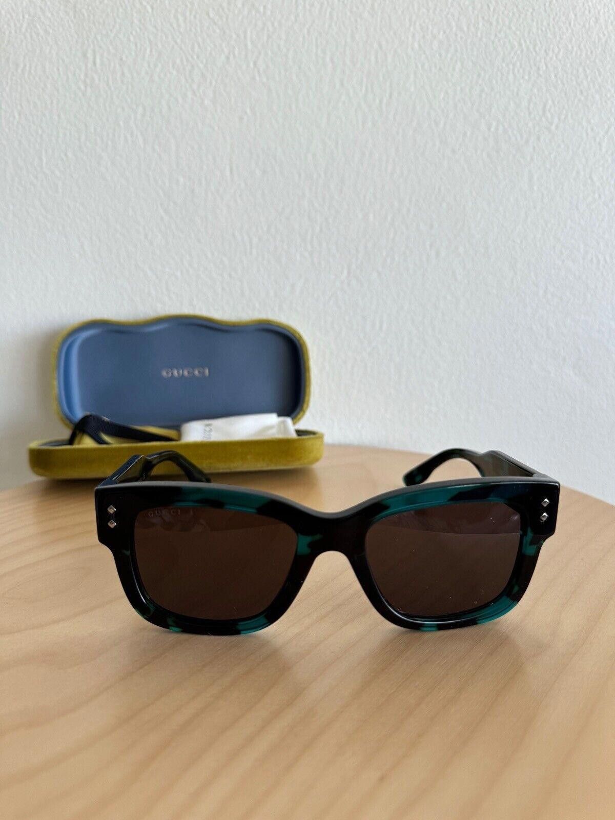 New Gucci sunglasses optical GG1217S 003 havana blue d frame