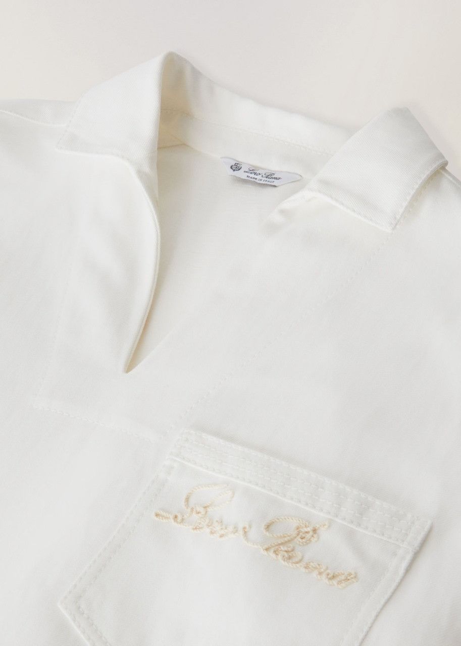 Loro Piana o1srvl11e0524 Shirt in White Size M / US 6-8 / IT 42-44 - 7 Thumbnail