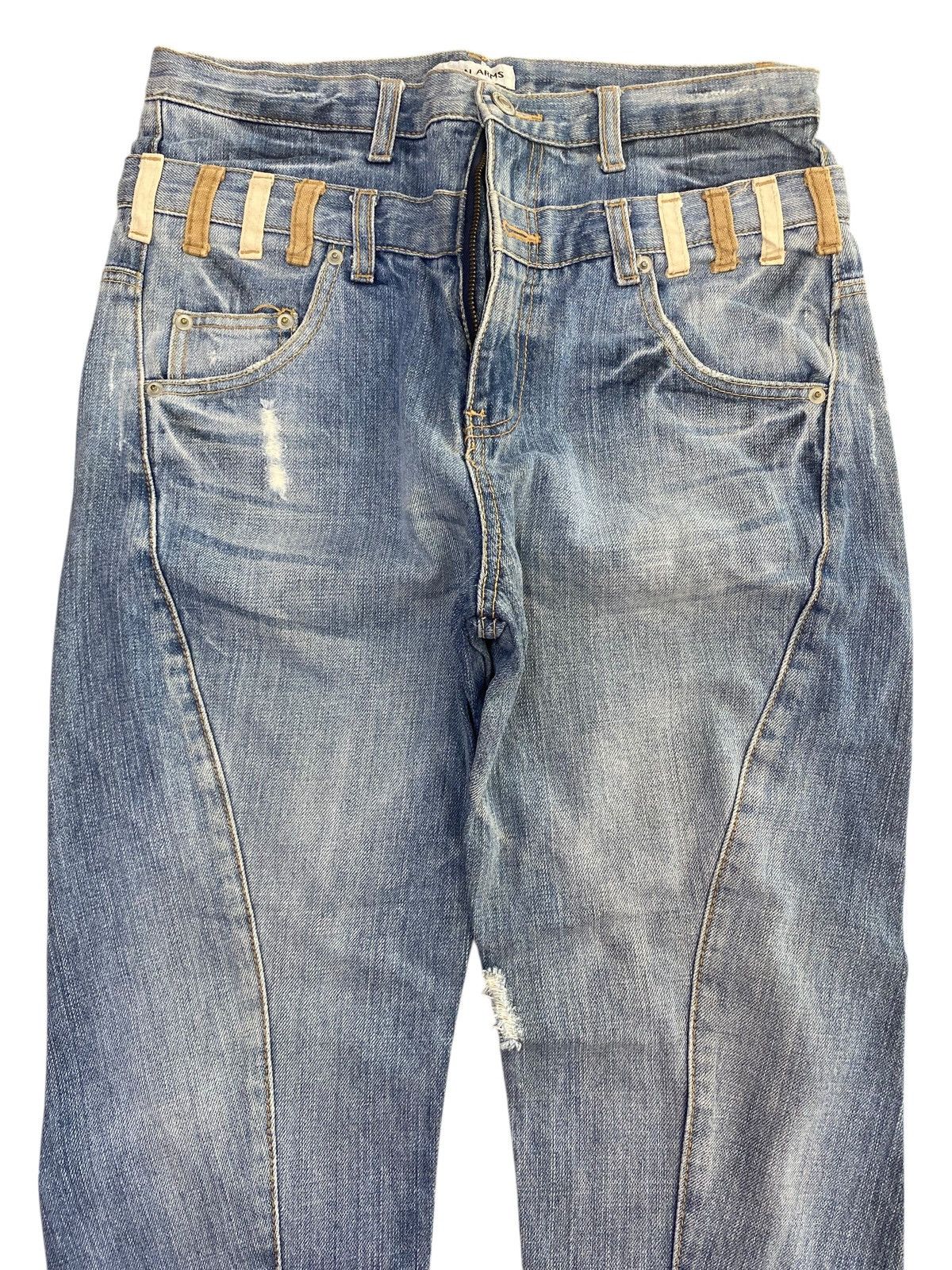 Japanese Brand Japanese Brand Double Waist Style Twist Leg Jeans Size US 30 / EU 46 - 2 Thumbnail