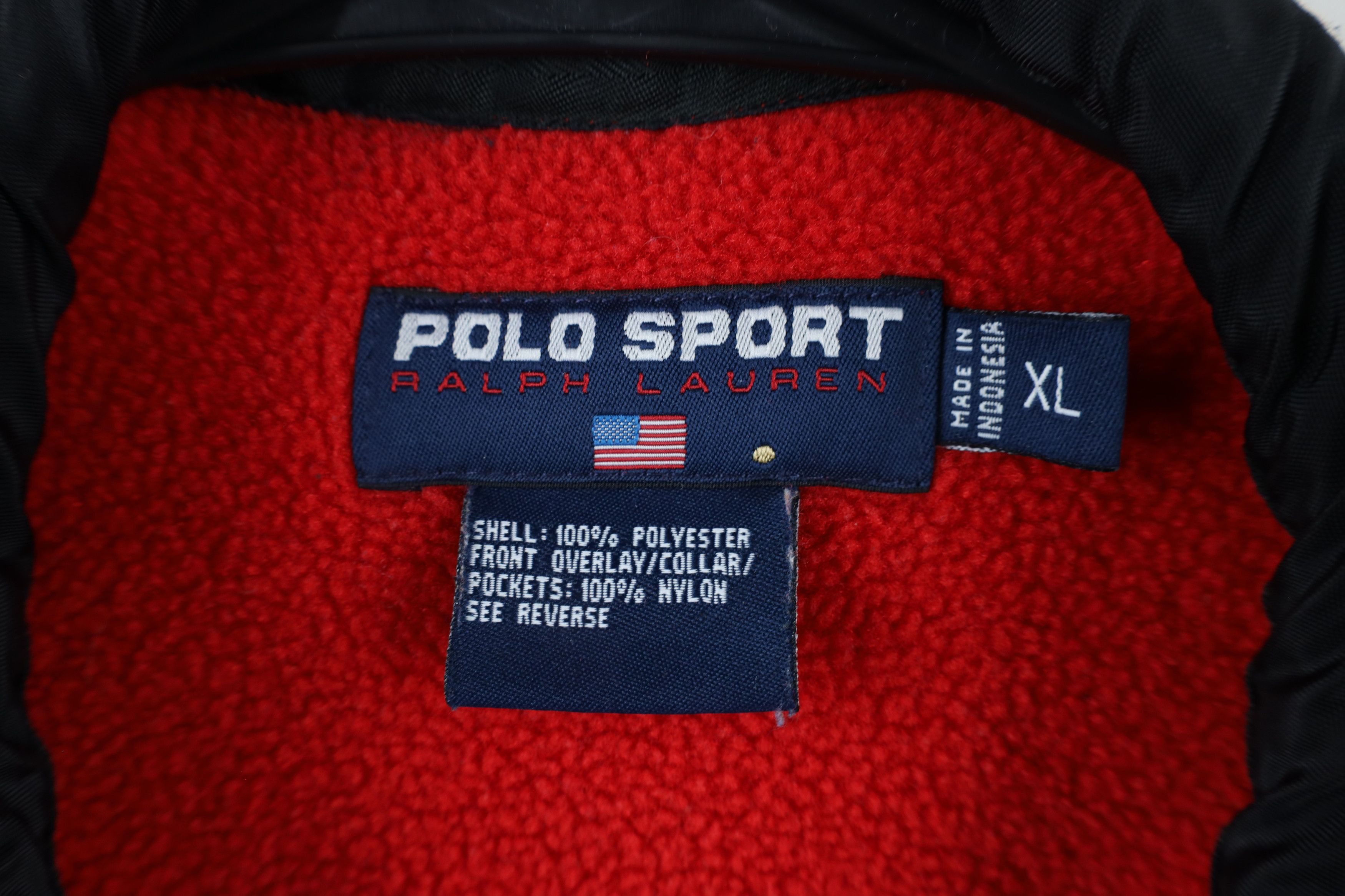 Ralph Lauren × Vintage Vintage 90s Polo Sport Ralph Lauren Fleece Jacket Red Size US XL / EU 56 / 4 - 9 Thumbnail