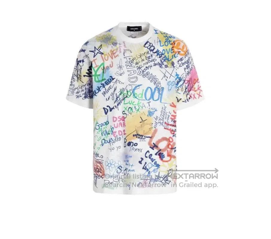 Dsquared2 DSQUARED2 Summer Graffiti Print T-Shirt . Size US L / EU 52-54 / 3 - 3 Thumbnail