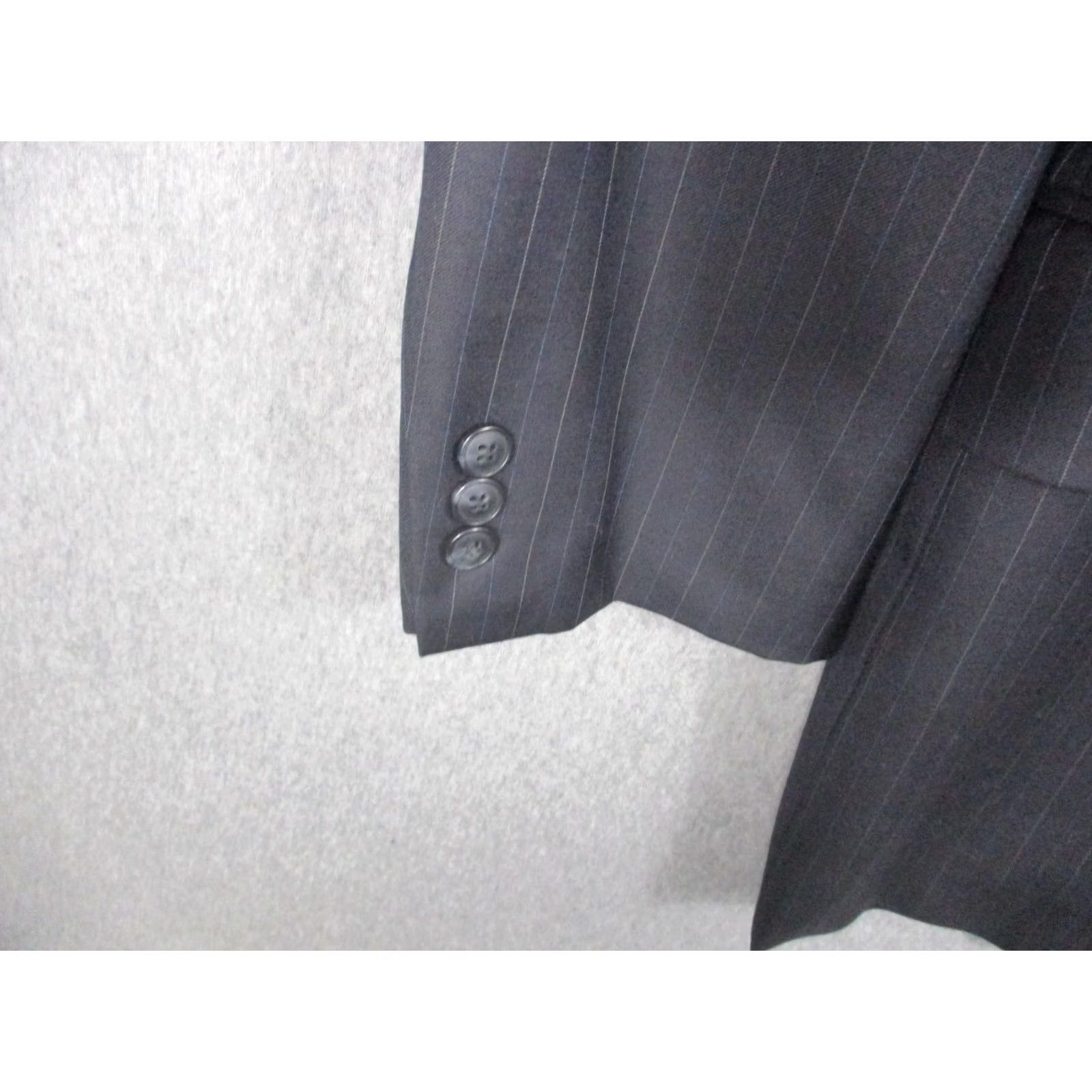 Loro Piana Loro Piana Suit Jacket Mens 44R Gray Pinstripe Three Button Sport Coat Italy Size 44R - 2 Thumbnail