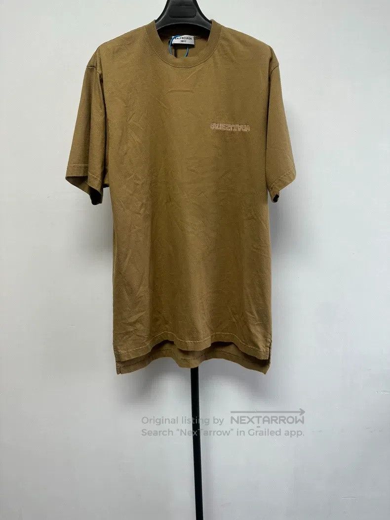 Balenciaga Balenciaga Letter Embroidered Crew Neck Short Sleeve T-Shi Size US S / EU 44-46 / 1 - 1 Thumbnail