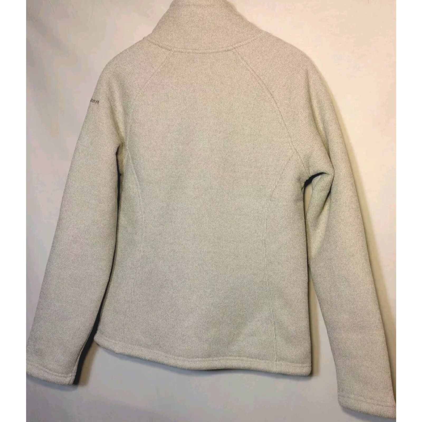 Spyder Spyder Knit Sweater Jacket Women M Oatmeal Heather Full Zip Sherpa Lined READ Size M / US 6-8 / IT 42-44 - 2 Thumbnail