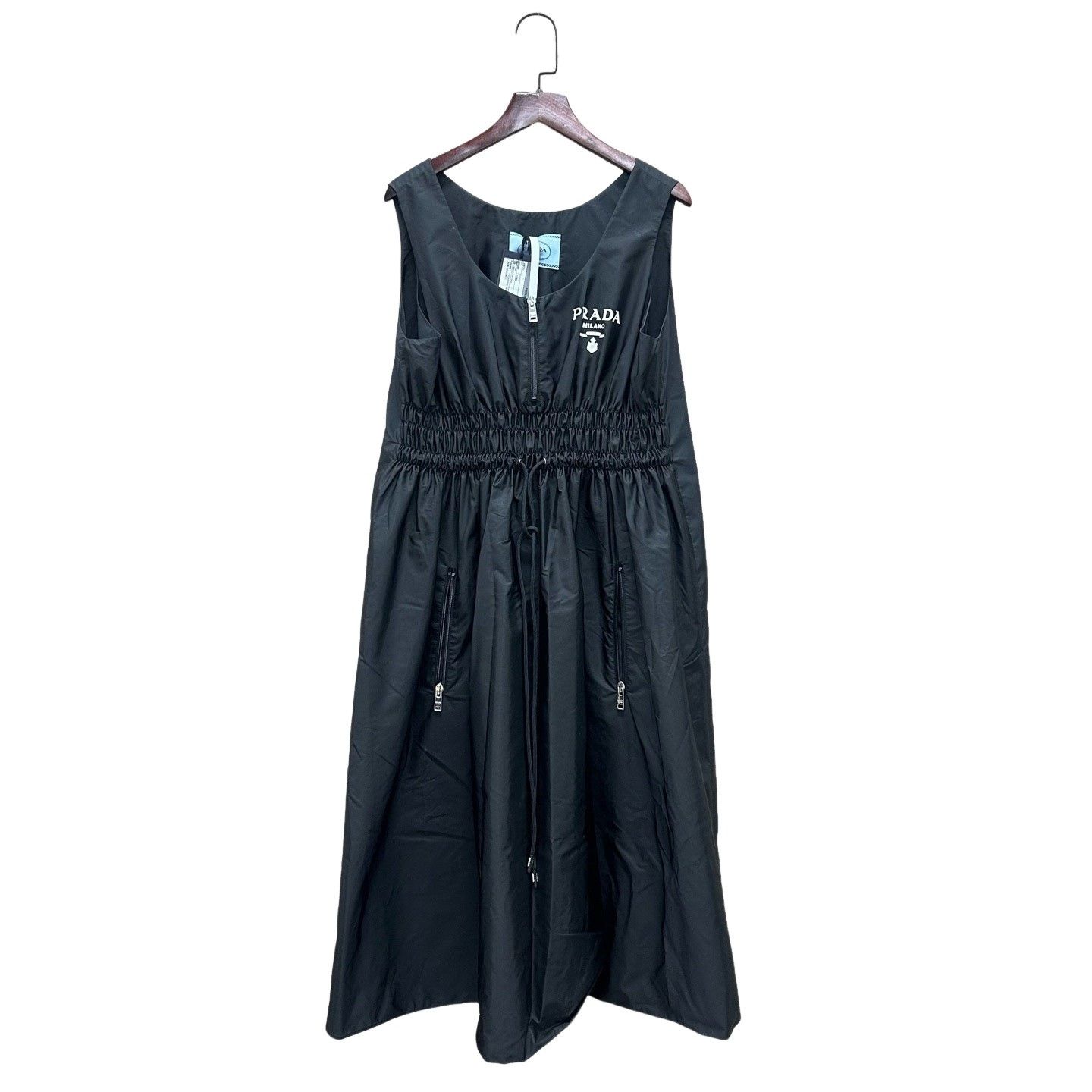Prada Prada Logo Drawstring Midi Dress Size 40 Size S / US 4 / IT 40 - 1 Thumbnail