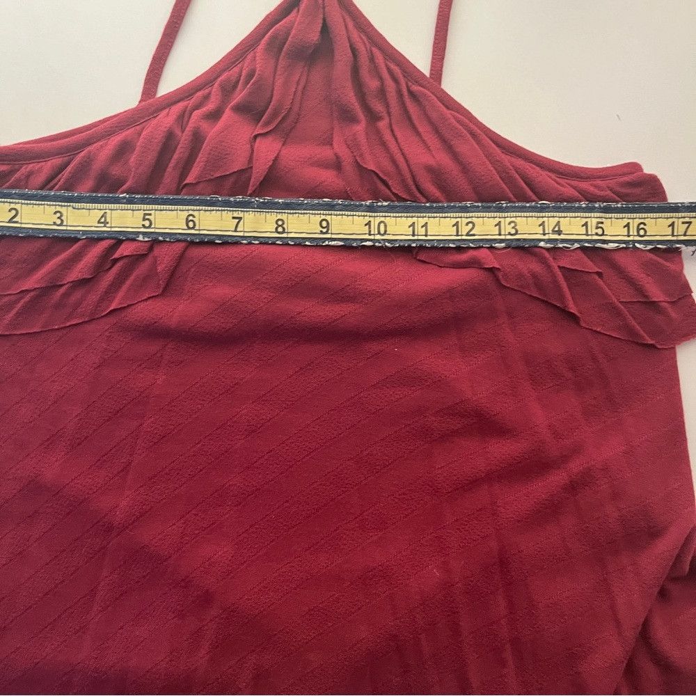Designer Nordstrom Sun & Shadow Tank Top Red Cordovan Small NEW Size S / US 4 / IT 40 - 5 Thumbnail