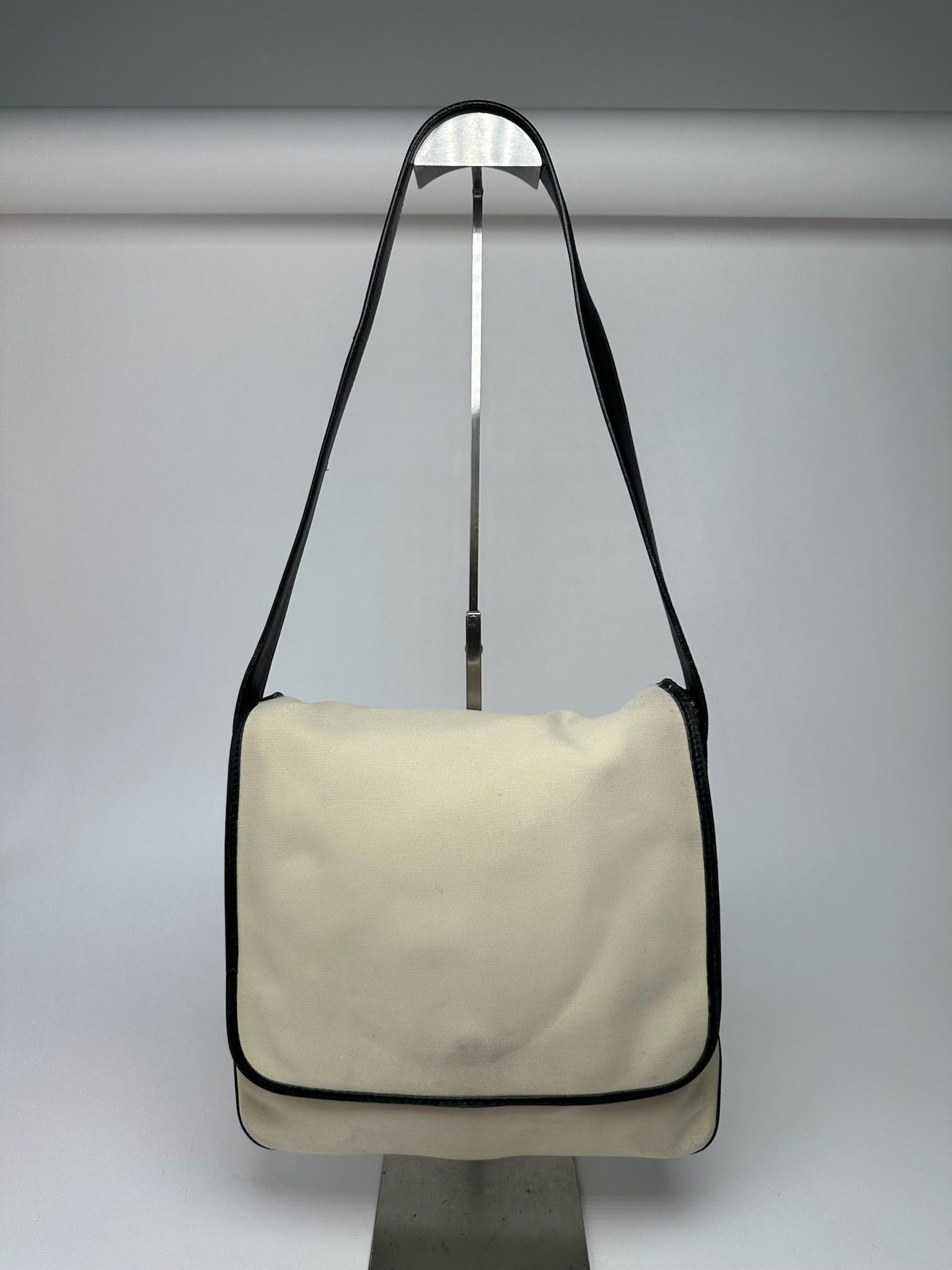Loewe Vintage Canvas Leather Shoulder bag black white Size ONE SIZE - 1 Thumbnail