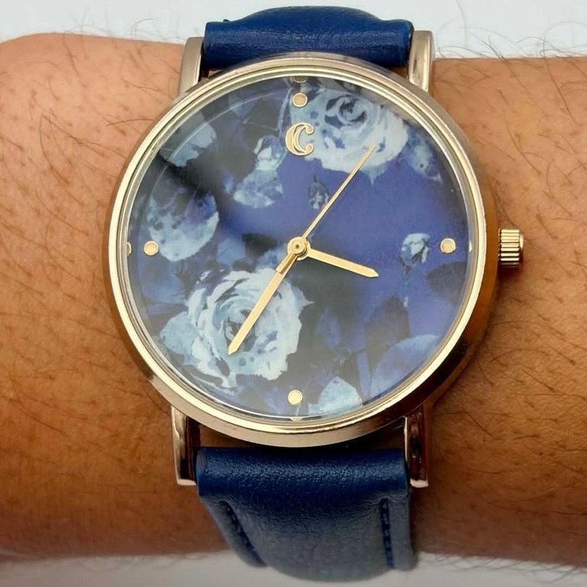 Other Gold & Blue Floral Charming Charlie Watch Size ONE SIZE - 1 Thumbnail