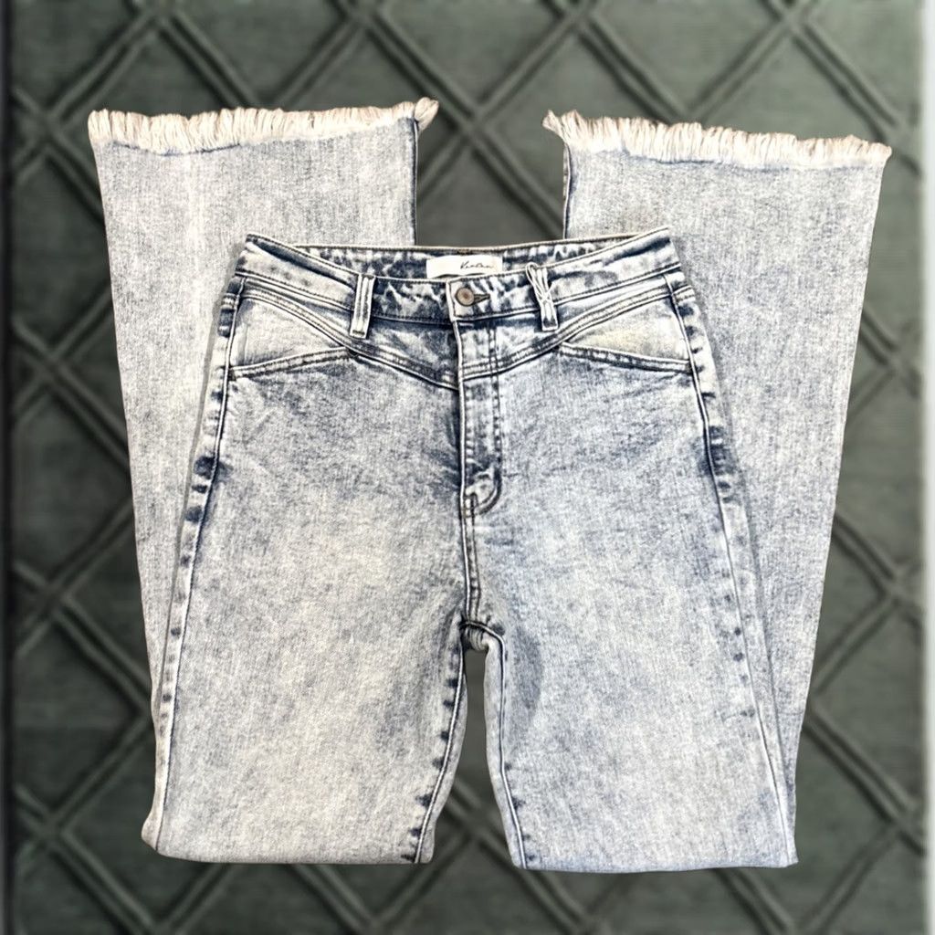 Vintage NWT KanCan Jeans Blue Stonewash High-rise Flared 11/29x34 80s 90s Vintage-Inspired Womens Jeans Kansan? (note: keep as KanCan) Size 32" / US 10 / IT 46 - 1 Thumbnail