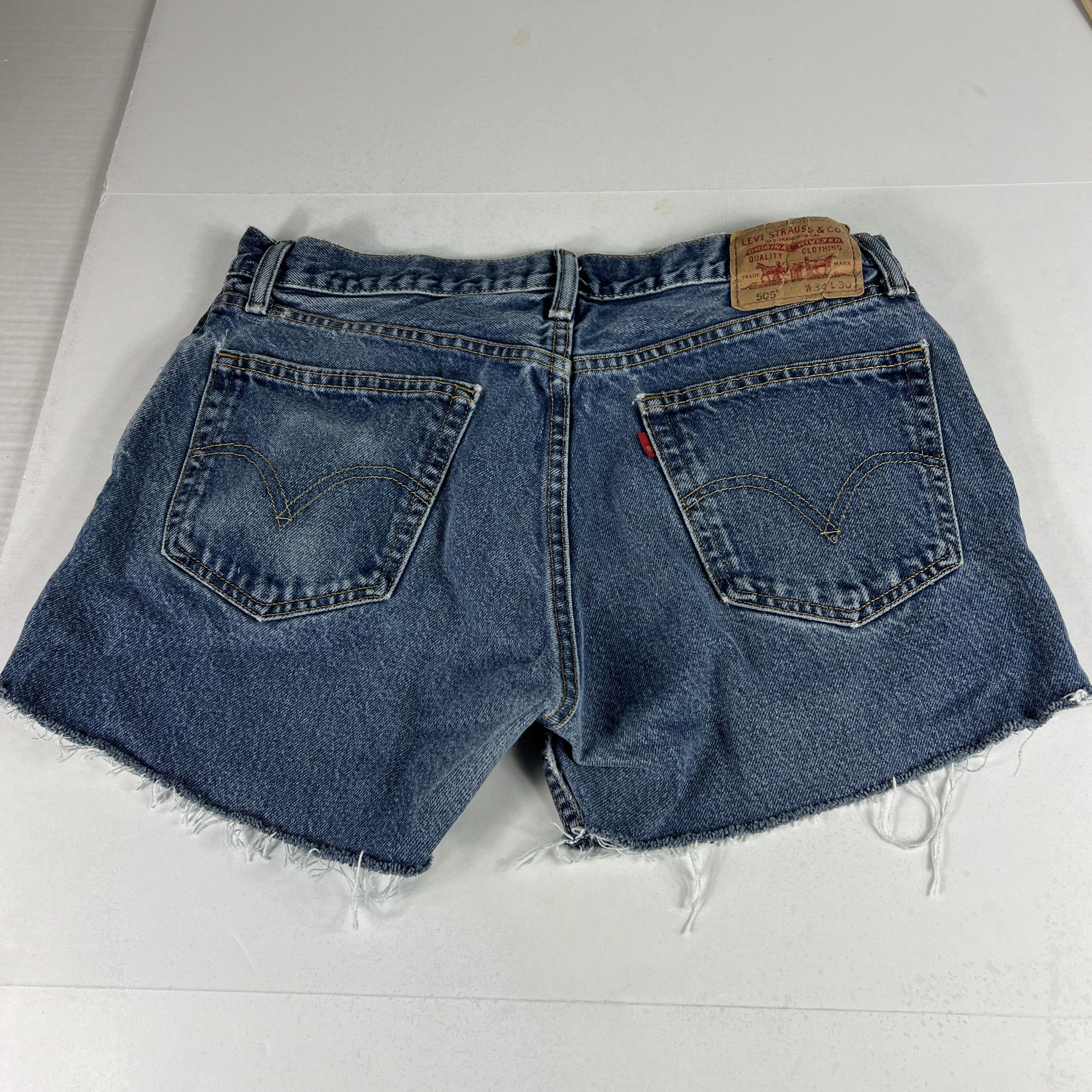 Levi's Levi's Jean Shorts 505 Faded Cut Off Cotton Denim Jorts Size US 34 / EU 50 - 7 Thumbnail