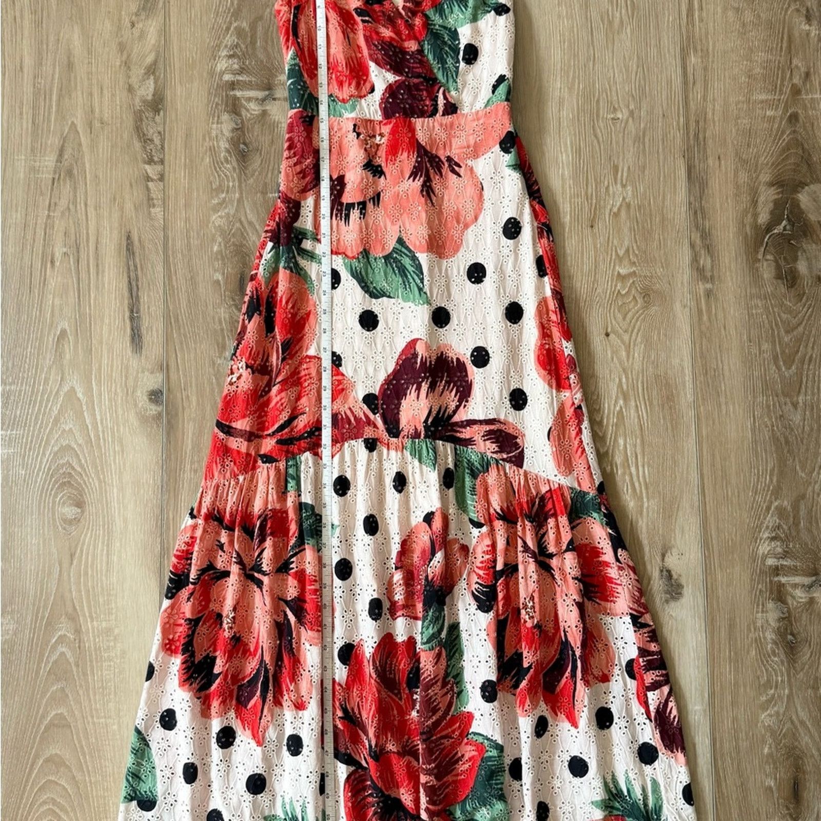Farm Rio Anthropologie Farm Rio Riviera Eyelet Maxi Dress Size XS / US 0-2 / IT 36-38 - 9 Thumbnail