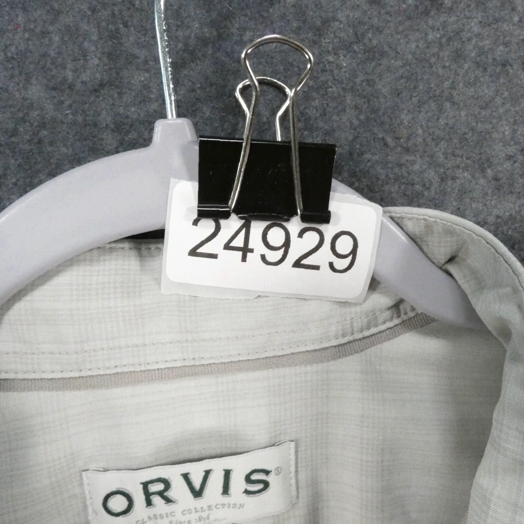 Orvis Orvis Shirt Mens Large Short Sleeve Button-Up Gray Plaid Lightweight Size US L / EU 52-54 / 3 - 7 Thumbnail