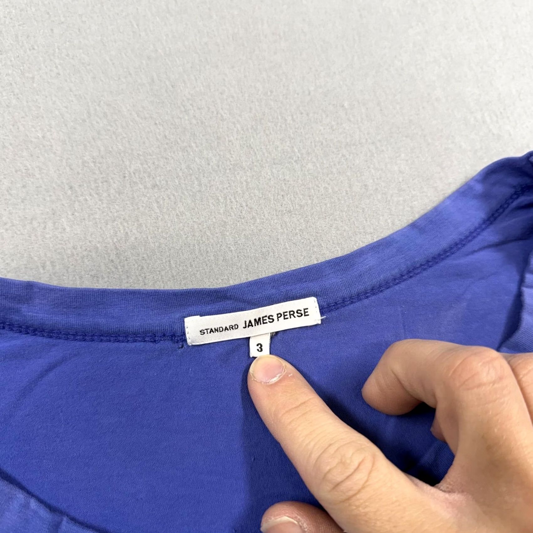 James Perse James Perse Shirt Womens 3 Blue Scoop Neck Long Sleeve Lightweight Basic Tee Size XS / US 0-2 / IT 36-38 - 3 Thumbnail