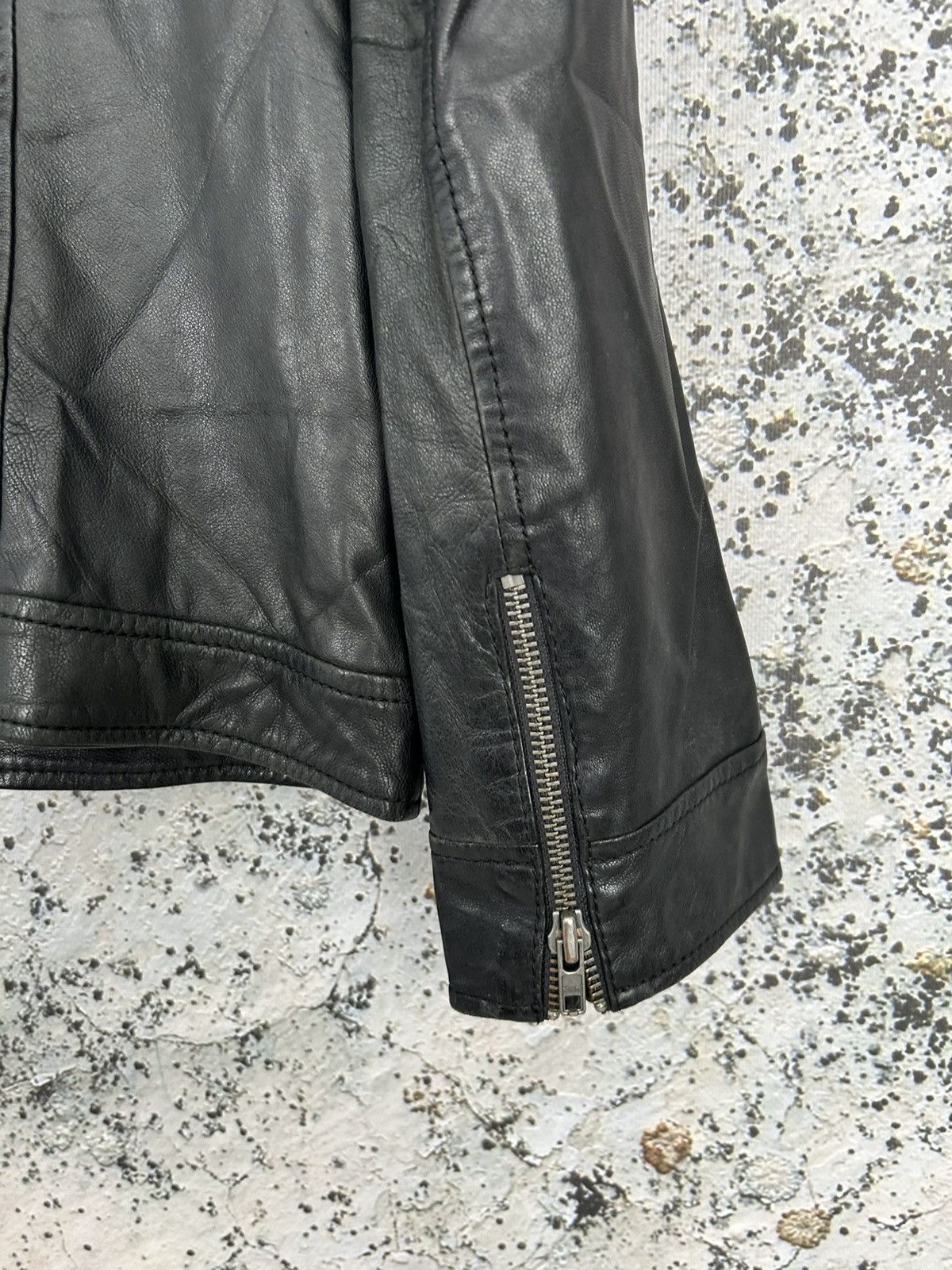 Samsoe Samsoe Samsoe Samsoe Krede Black Genuine Leather Jacket Punk Metal Size US XL / EU 56 / 4 - 6 Thumbnail