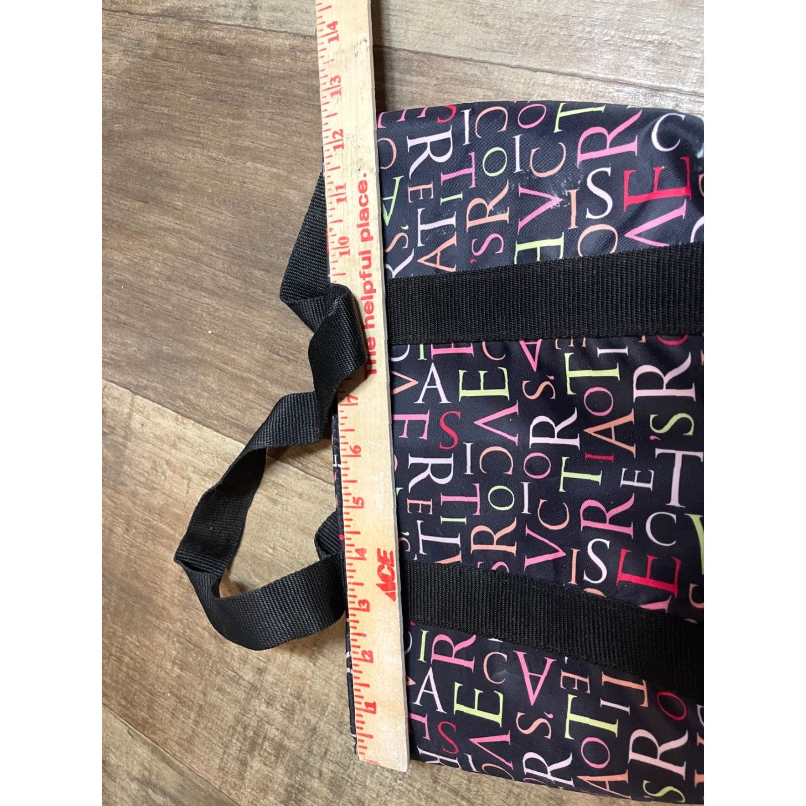Victoria's Secret Victoria's Secret Duffle Bag Gym Duffel Travel Tote Carrying Case Black 12"x8" Size ONE SIZE - 3 Thumbnail