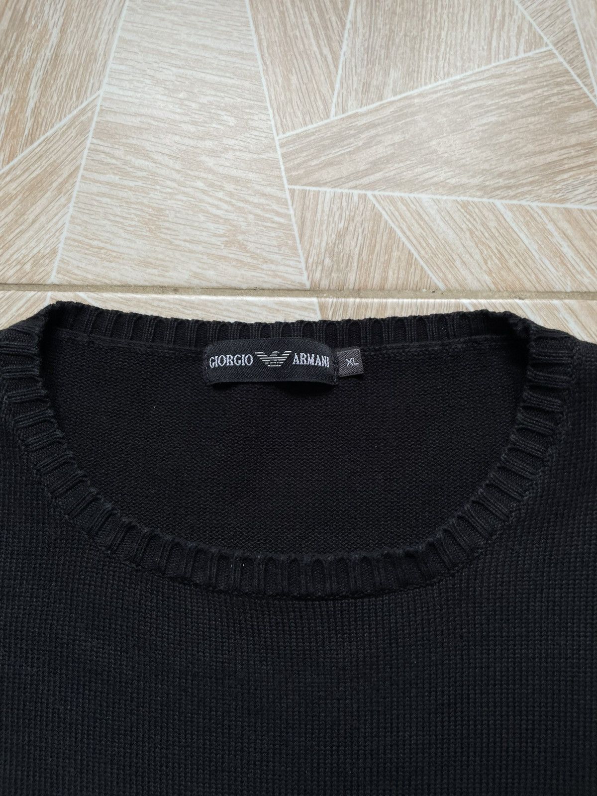 Giorgio Armani × Vintage 90s Italy Designer Giorgio Armani Logo Crew Neck Sweater XL Size US XL / EU 56 / 4 - 7 Thumbnail