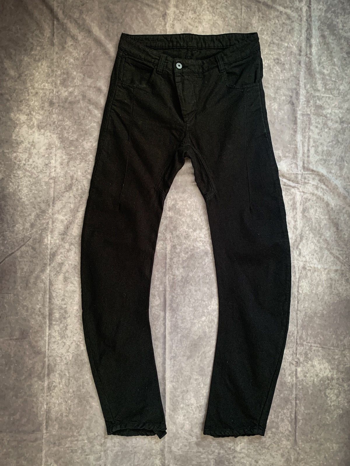 image of 11 By Boris Bidjan Saberi J Cut Overlock Jeans in Black, Men's (Size 32)