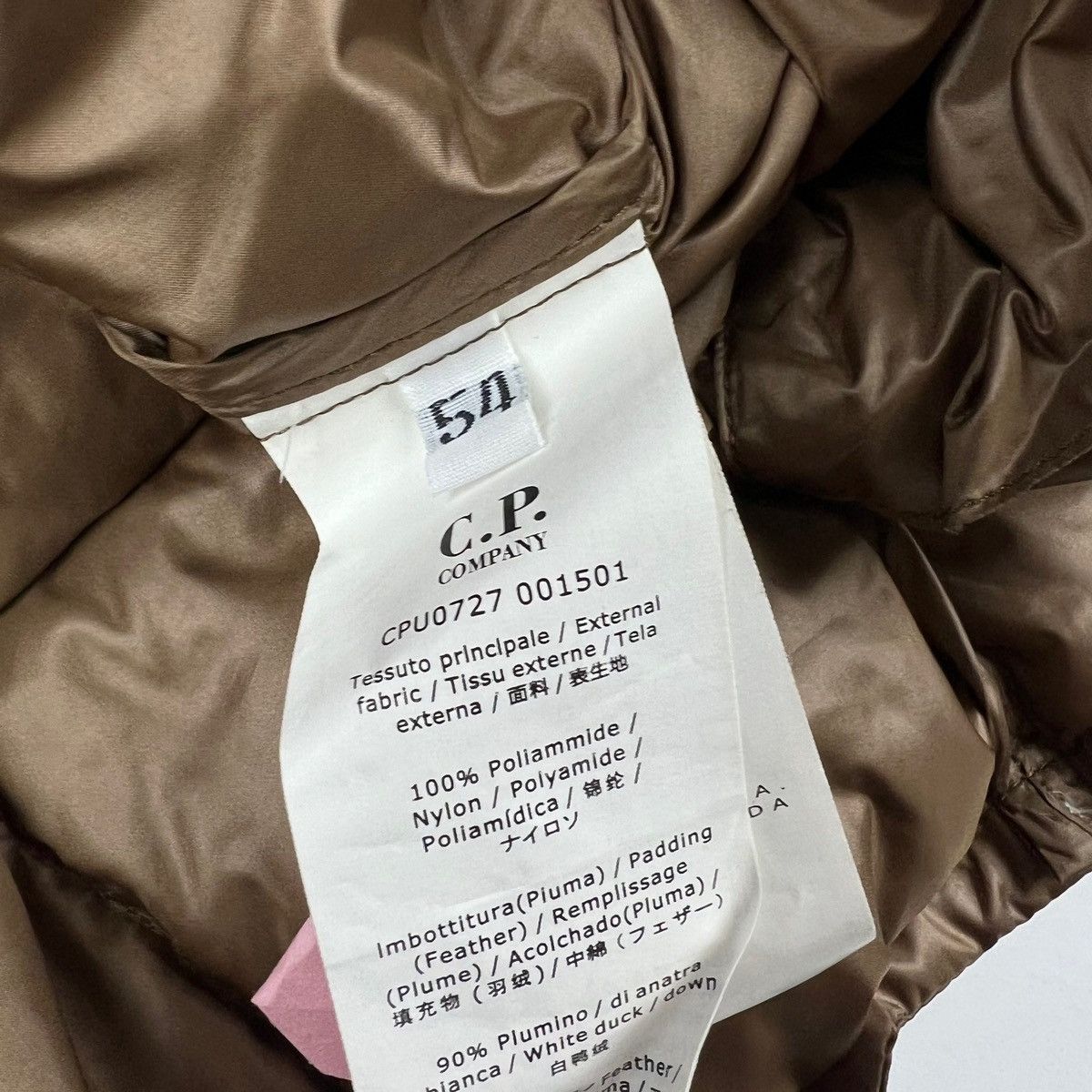 C.P. Company C.P. Company Brown Puffer Jacket Size US M / EU 48-50 / 2 - 7 Thumbnail