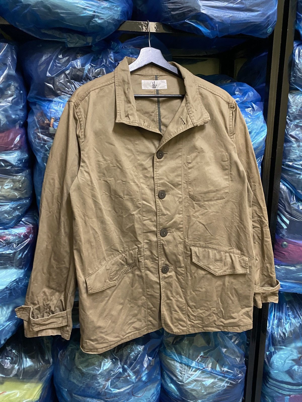 Denime Denime Japan Vintage Khaki Work Jacket –Made in Japan Size US L / EU 52-54 / 3 - 5 Thumbnail