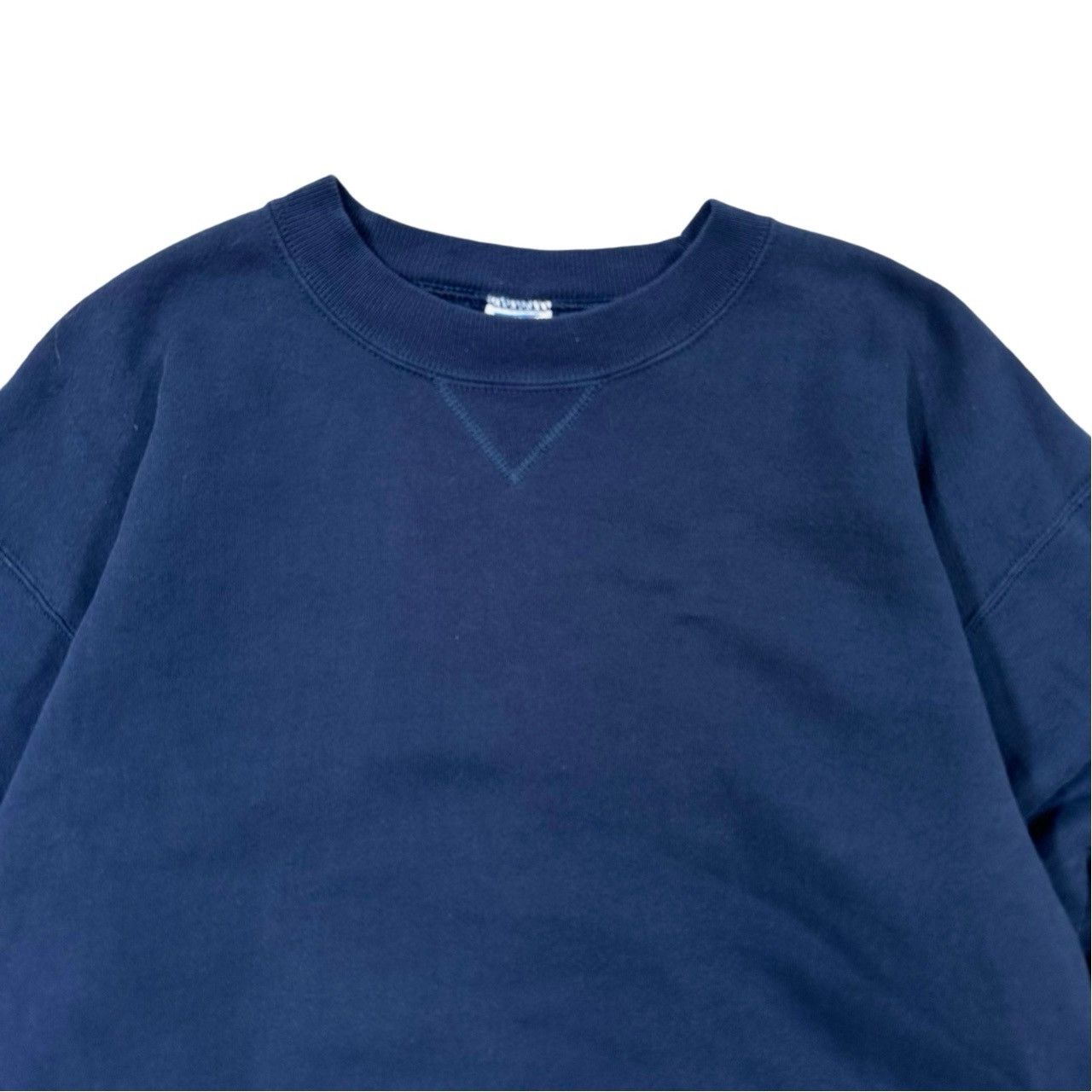 Vintage Vintage 90s Made in USA Blank Blue Jerzees Sweater Size US L / EU 52-54 / 3 - 2 Thumbnail