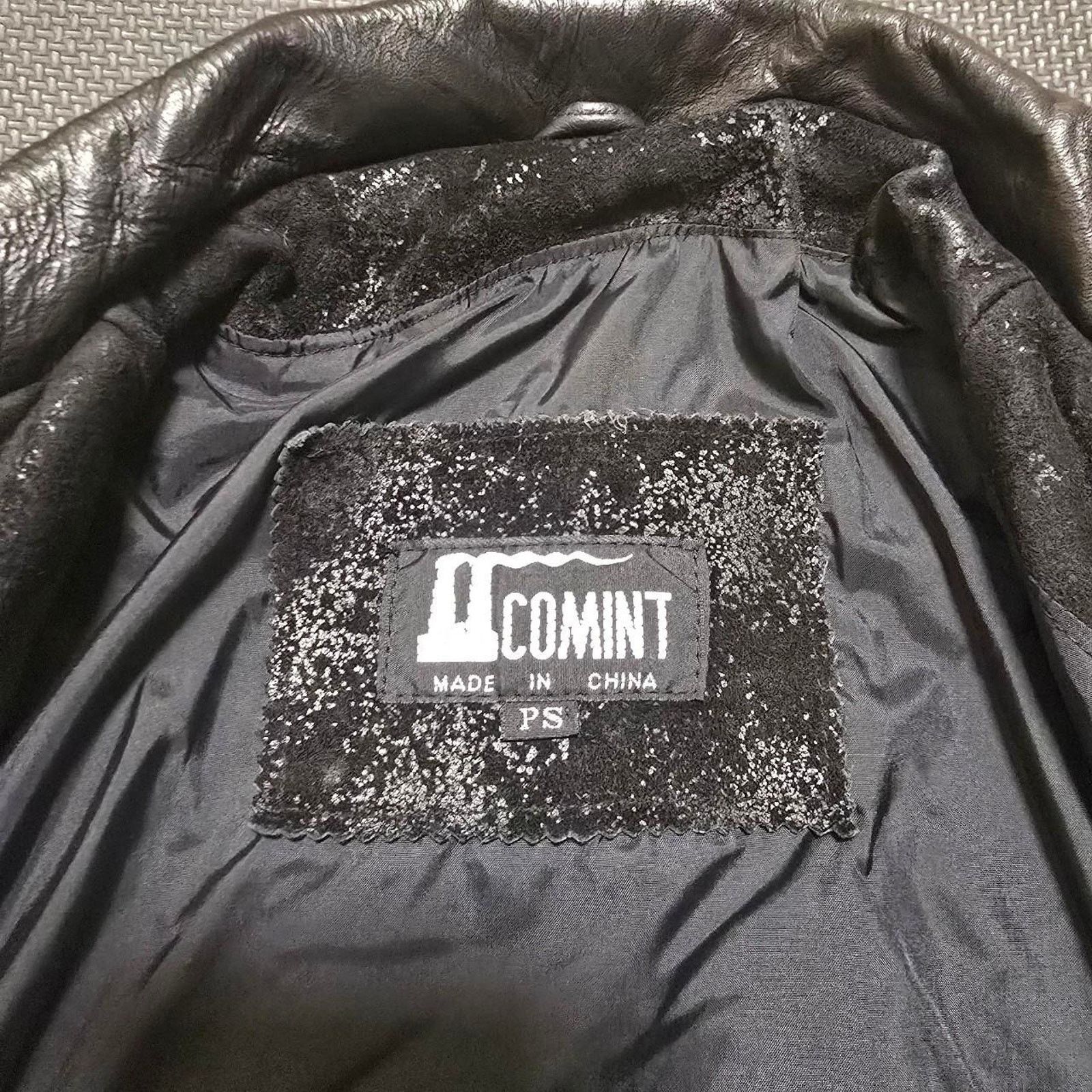 Other Vintage 90s Black 100% leather jacket with floral patchwork Size S / US 4 / IT 40 - 5 Thumbnail